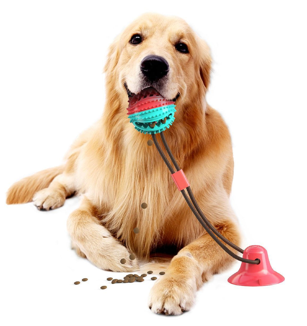 Grip N Play Treat Dispensing Ball Shaped Suction Cup Dog Toy