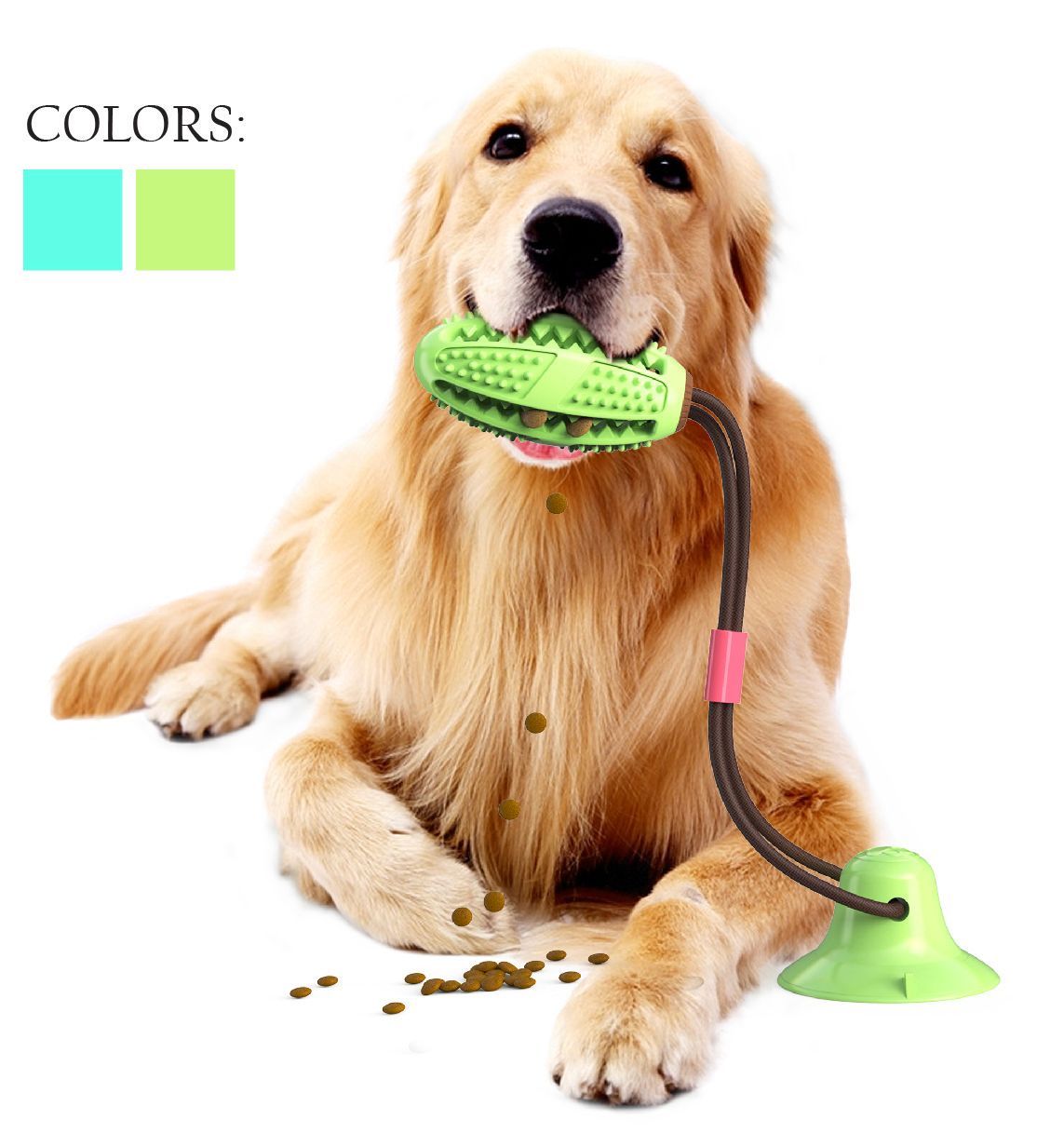 Grip N Play Treat Dispensing Football Shaped Suction Cup Dog Toy