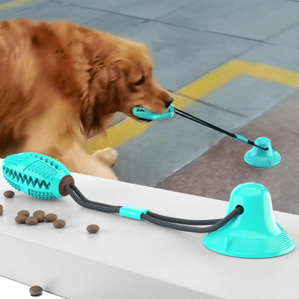 Grip N Play Treat Dispensing Football Shaped Suction Cup Dog Toy