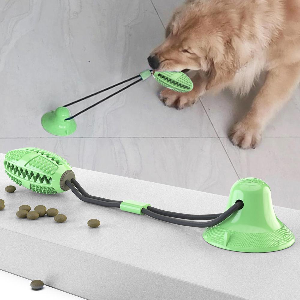 Grip N Play Treat Dispensing Football Shaped Suction Cup Dog Toy