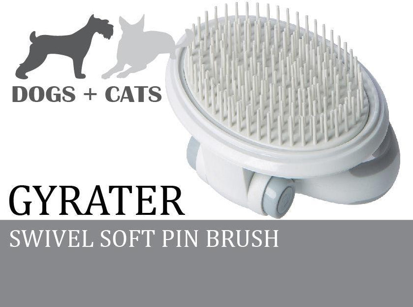 Gyrater Swivel Travel Soft Grooming Pet Pin Brush