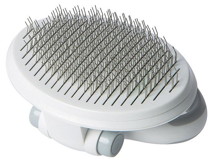 Gyrater Travel Self-Cleaning Swivel Grooming Slicker Pet Brush