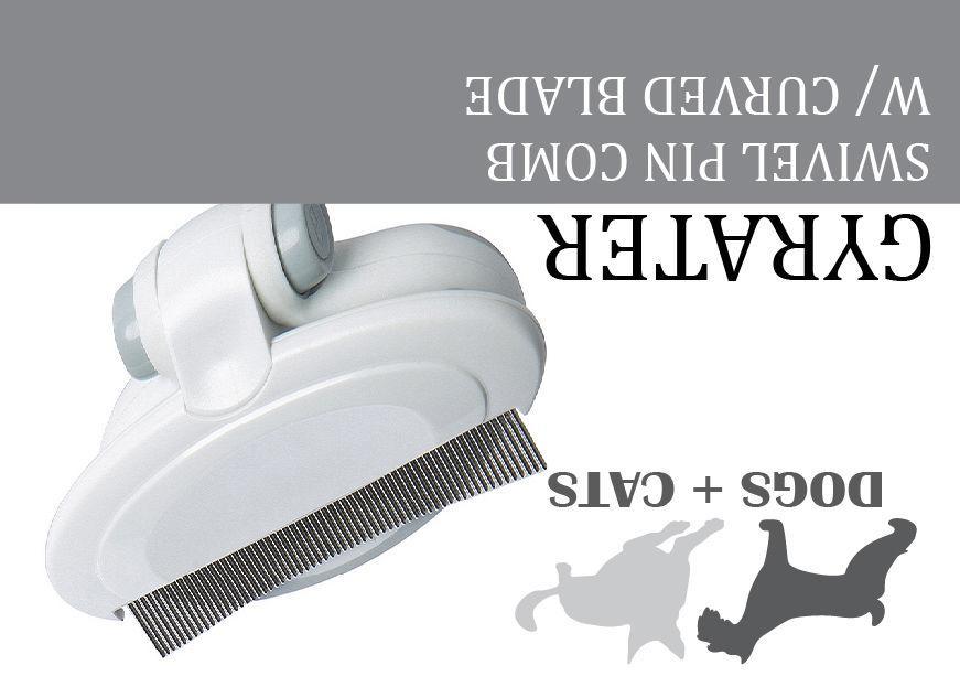 Gyrater Travel Swivel Curved Pet Grooming Pin Comb