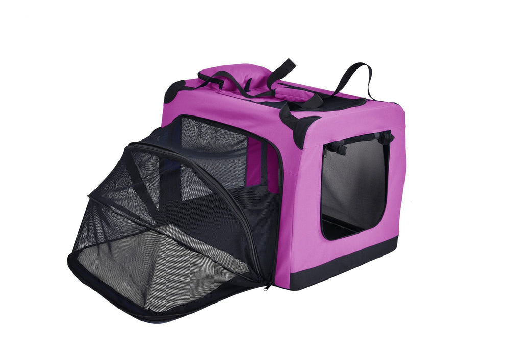 Hounda Accordion Metal Framed Soft-Folding Collapsible Expandable Dog Crate