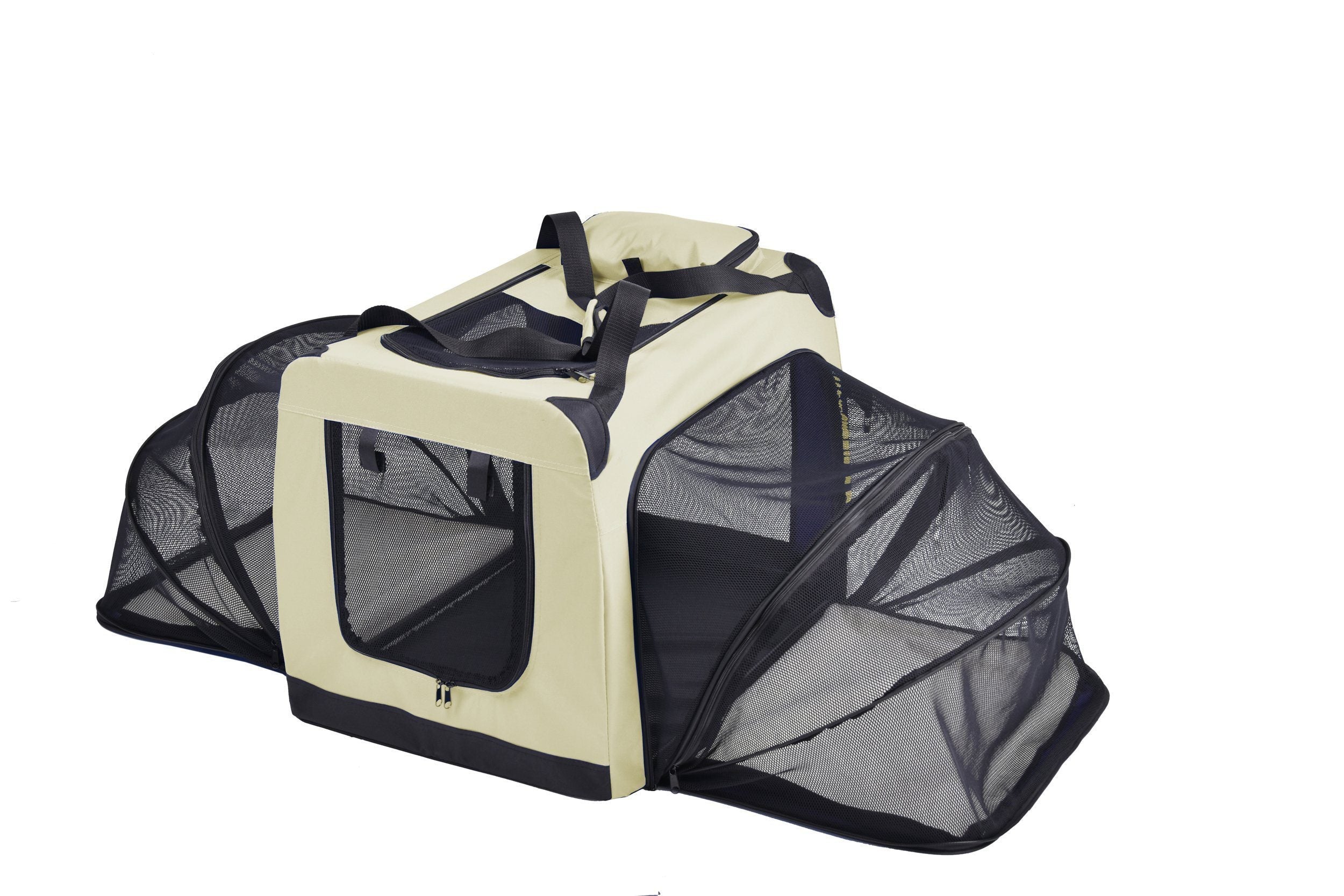 Hounda Accordion Metal Framed Soft-Folding Collapsible Expandable Dog Crate