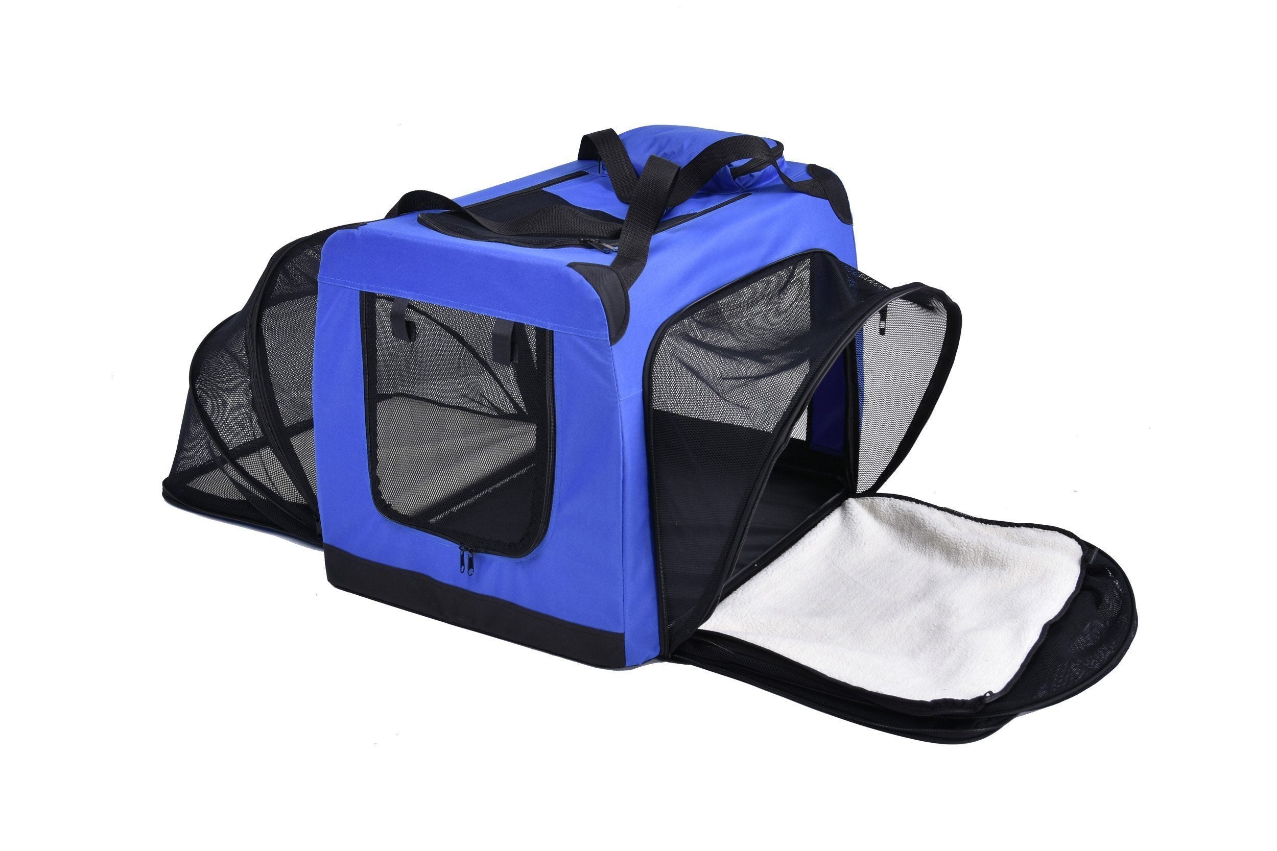 Hounda Accordion Metal Framed Soft-Folding Collapsible Expandable Dog Crate