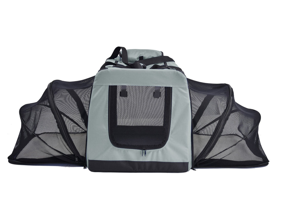 Hounda Accordion Metal Framed Soft-Folding Collapsible Expandable Dog Crate
