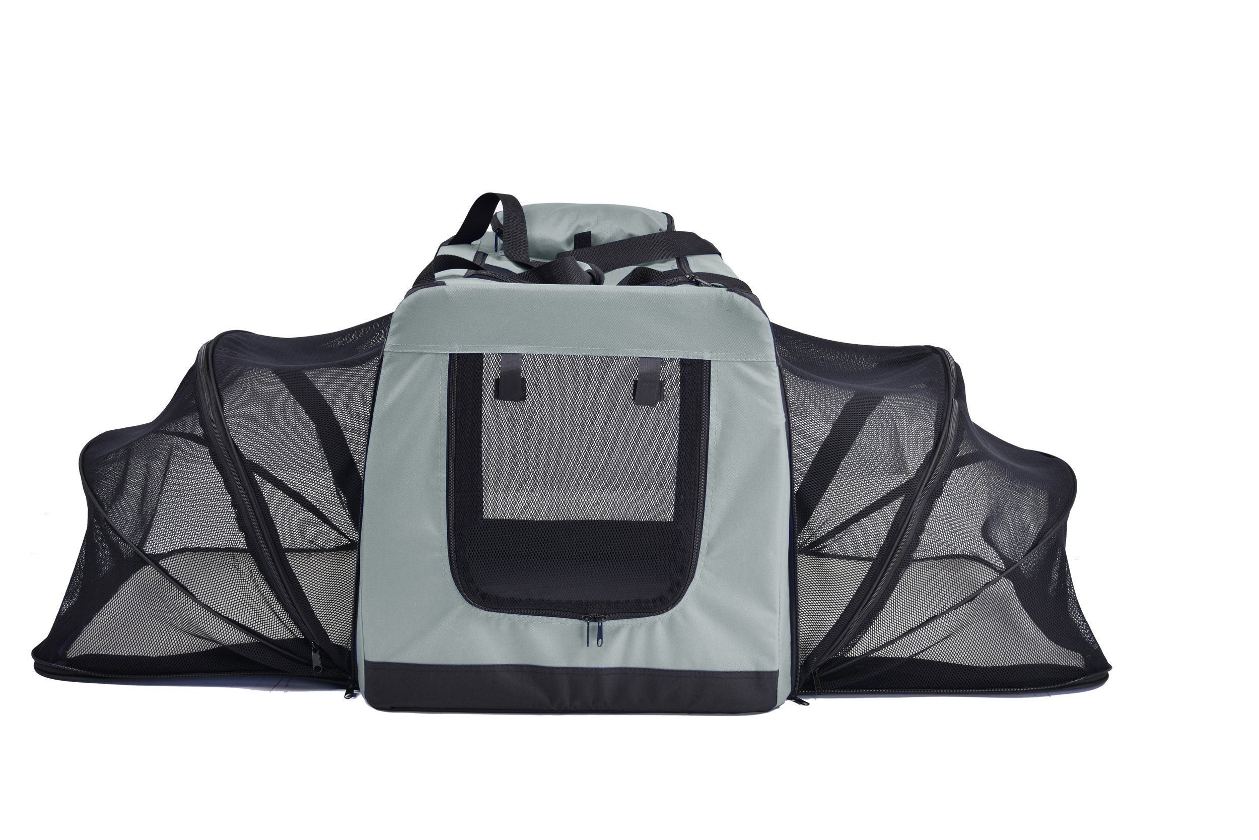 Hounda Accordion Metal Framed Soft-Folding Collapsible Expandable Dog Crate