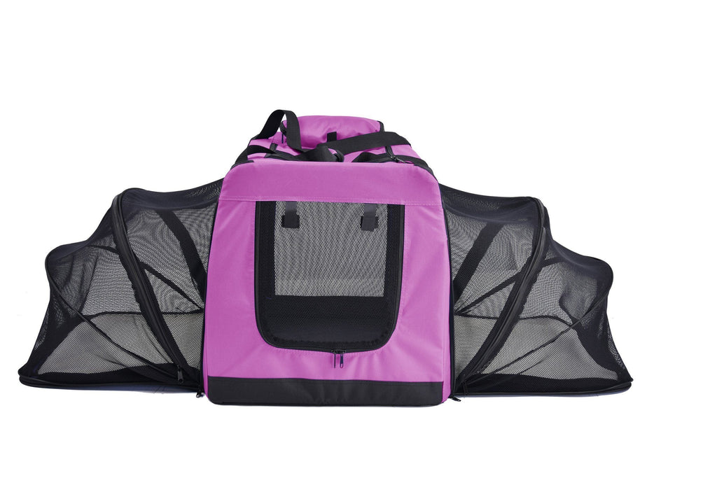 Hounda Accordion Metal Framed Soft-Folding Collapsible Expandable Dog Crate