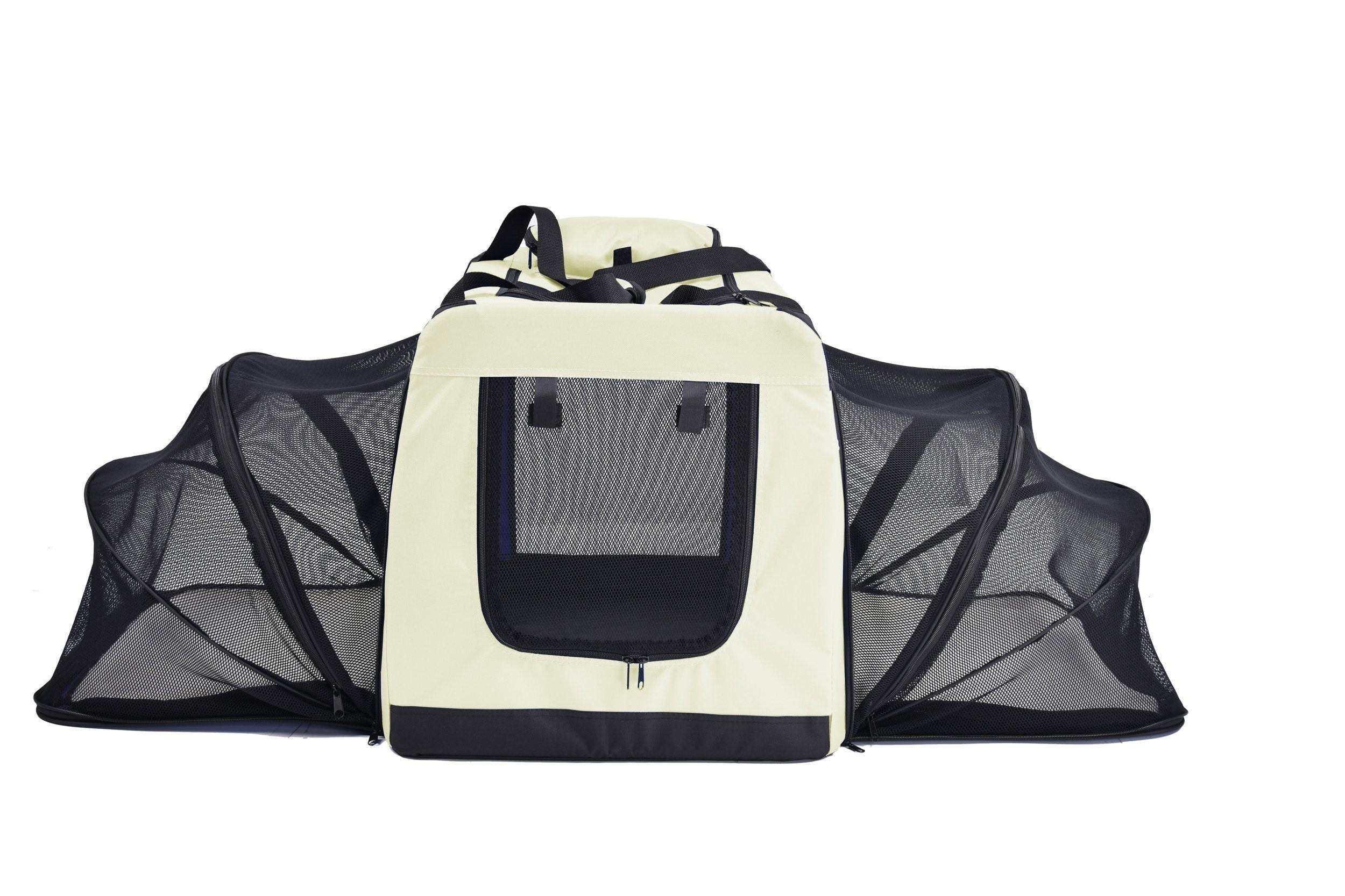 Hounda Accordion Metal Framed Soft-Folding Collapsible Expandable Dog Crate
