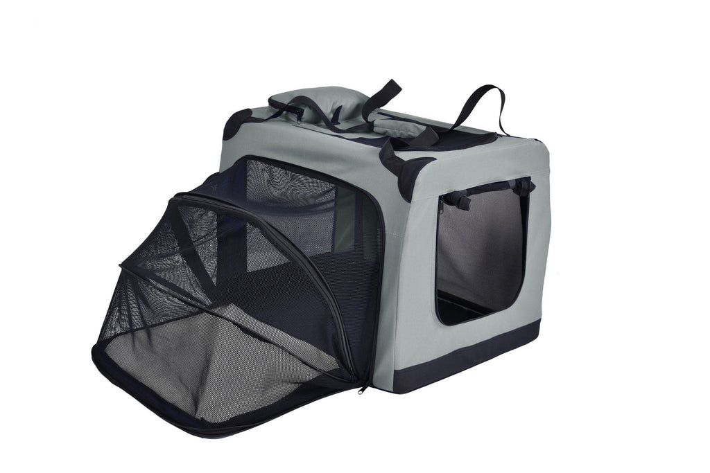 Hounda Accordion Metal Framed Soft-Folding Collapsible Expandable Dog Crate