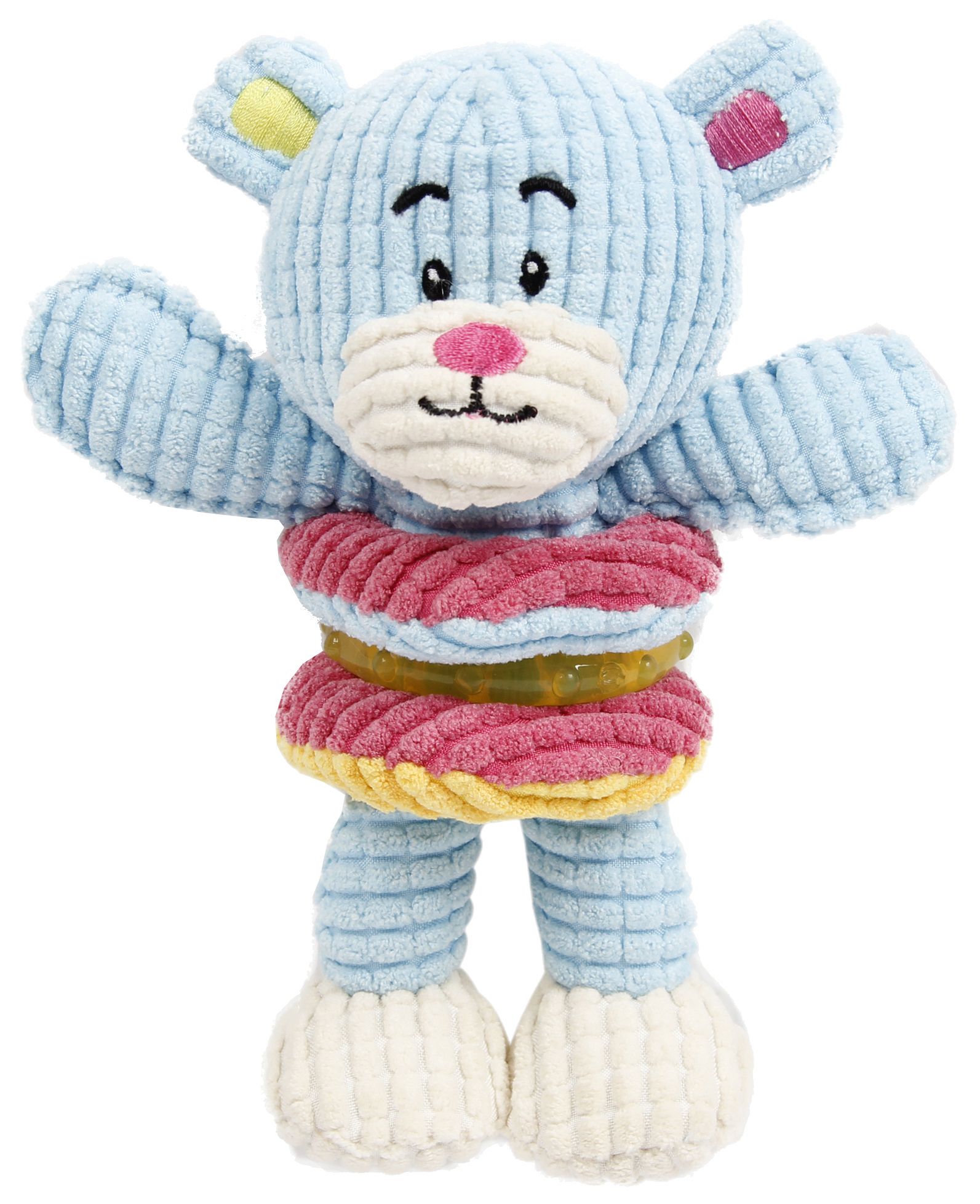 Hugga-Bear Plush Squeaking and Rubber Teething Newborn Puppy Dog Toy