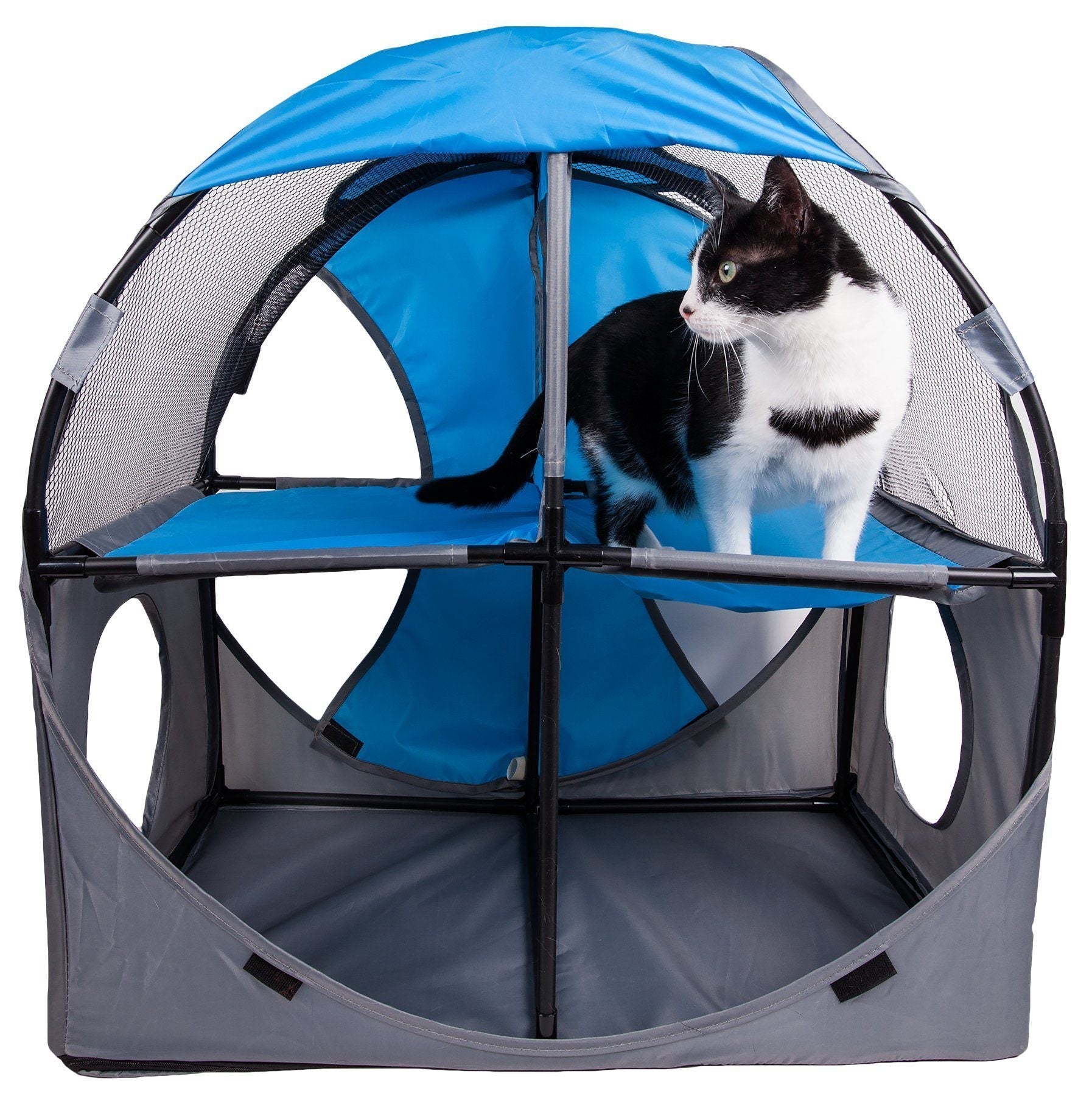 Kitty-Play Collapsible Travel Interactive Cat Tree Maze House Lounger