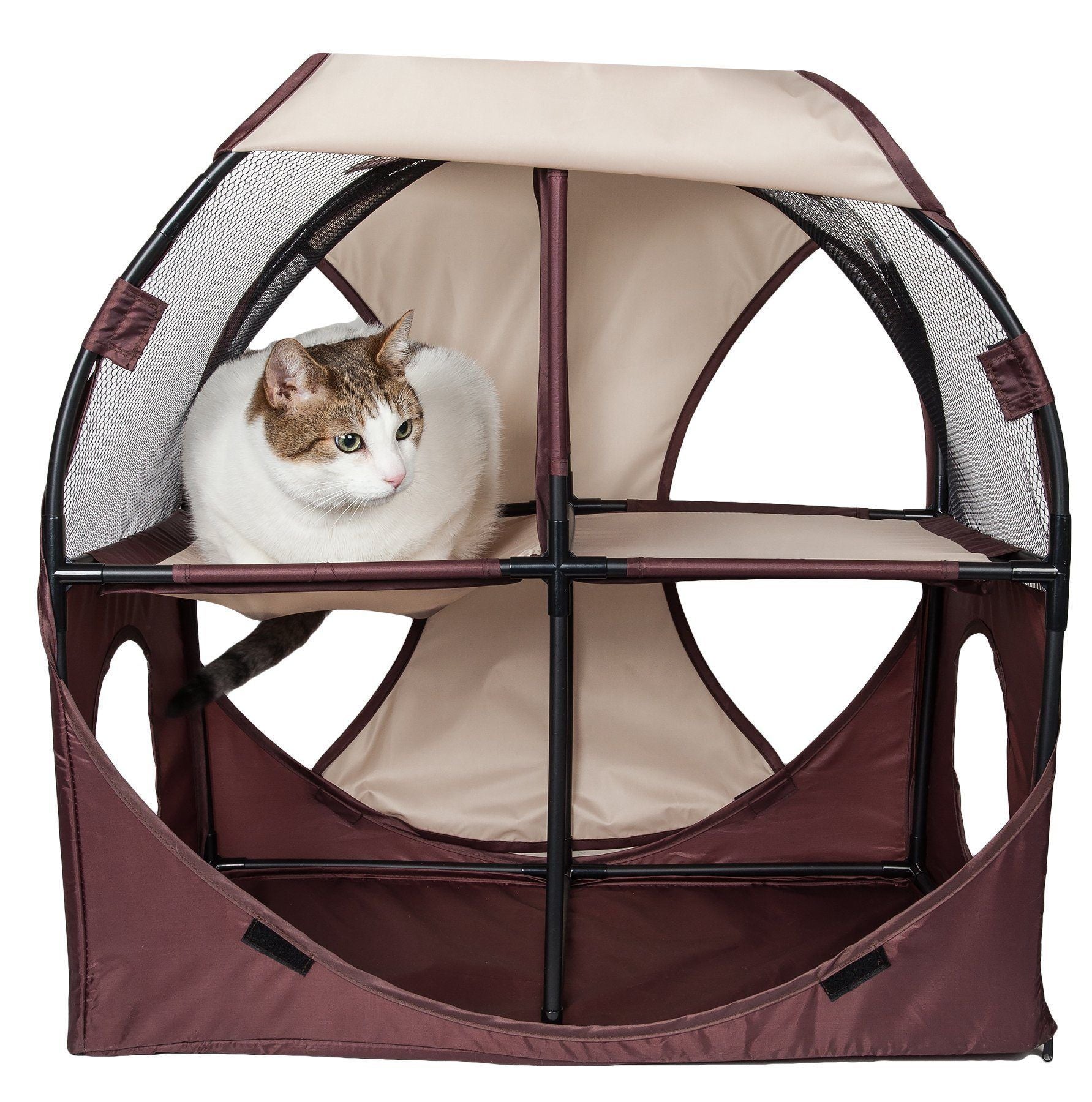 Kitty-Play Collapsible Travel Interactive Cat Tree Maze House Lounger