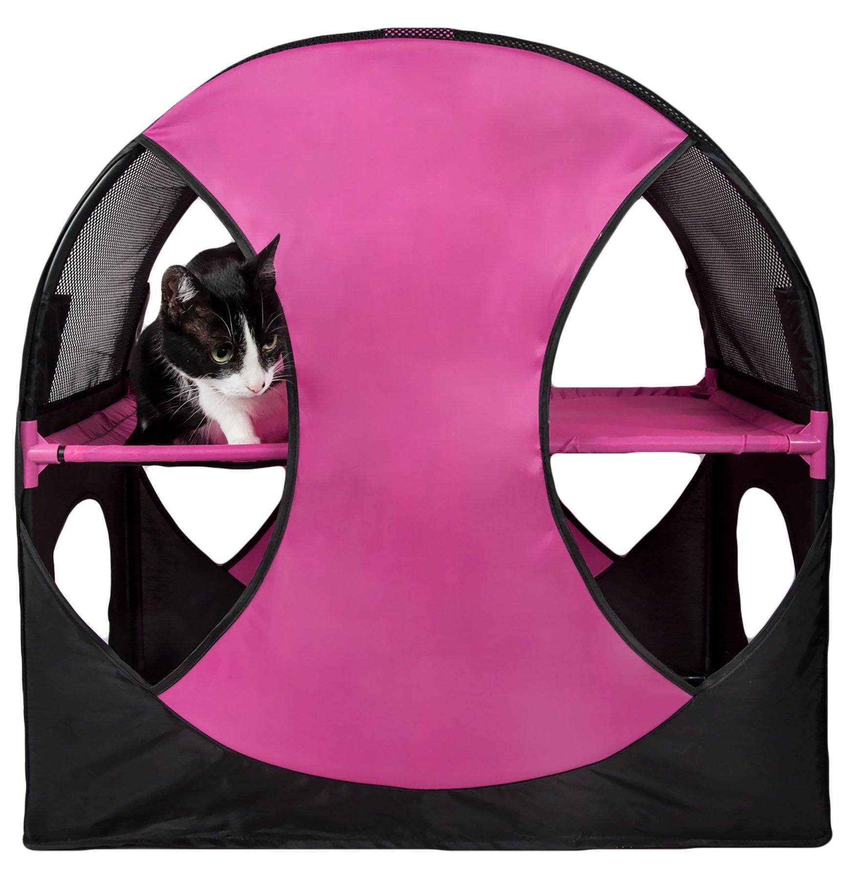 Kitty-Play Collapsible Travel Interactive Cat Tree Maze House Lounger
