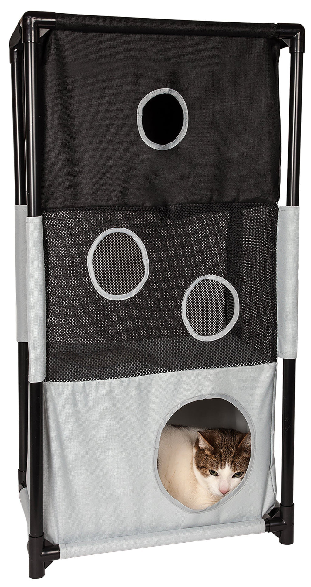 Kitty-Square Collapsible Travel Interactive Cat Tree Maze House Lounger