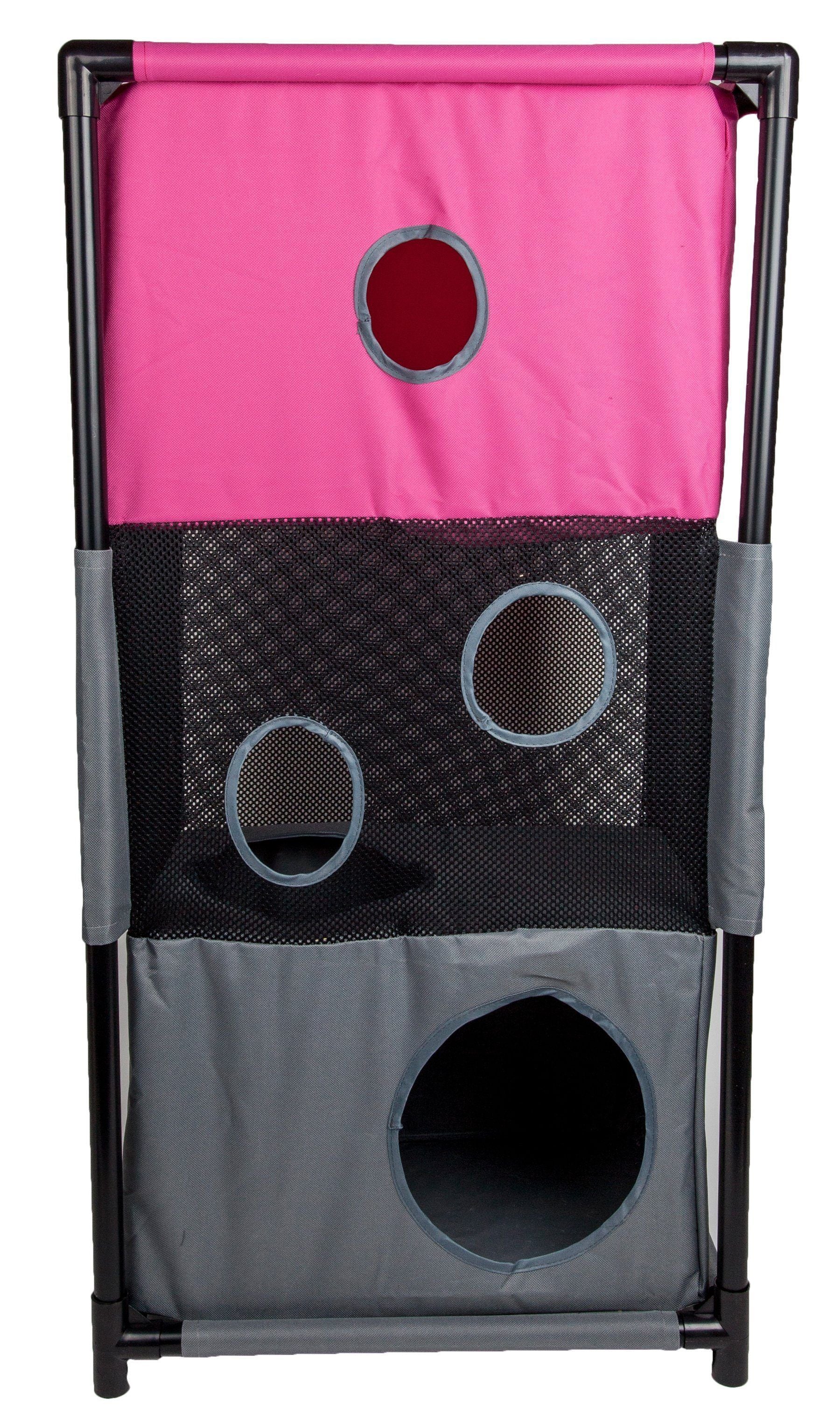 Kitty-Square Collapsible Travel Interactive Cat Tree Maze House Lounger