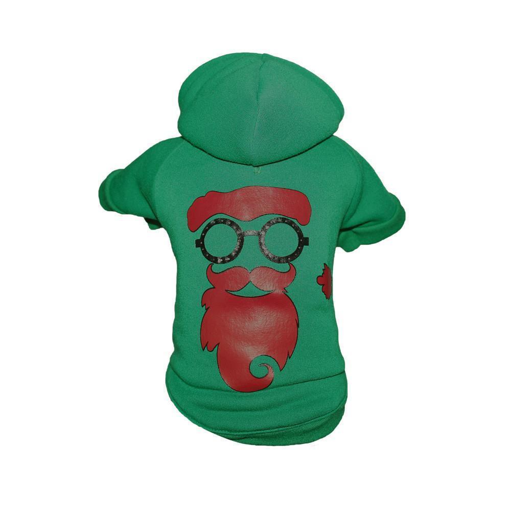 LED Lighting Cool Santa Shades Hooded Dog Costume Sweater