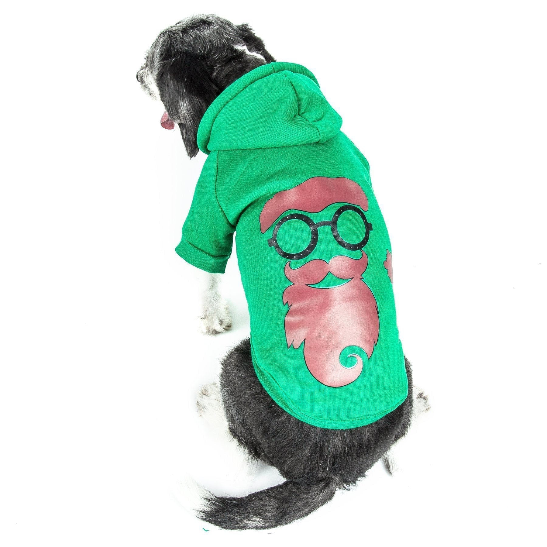 LED Lighting Cool Santa Shades Hooded Dog Costume Sweater