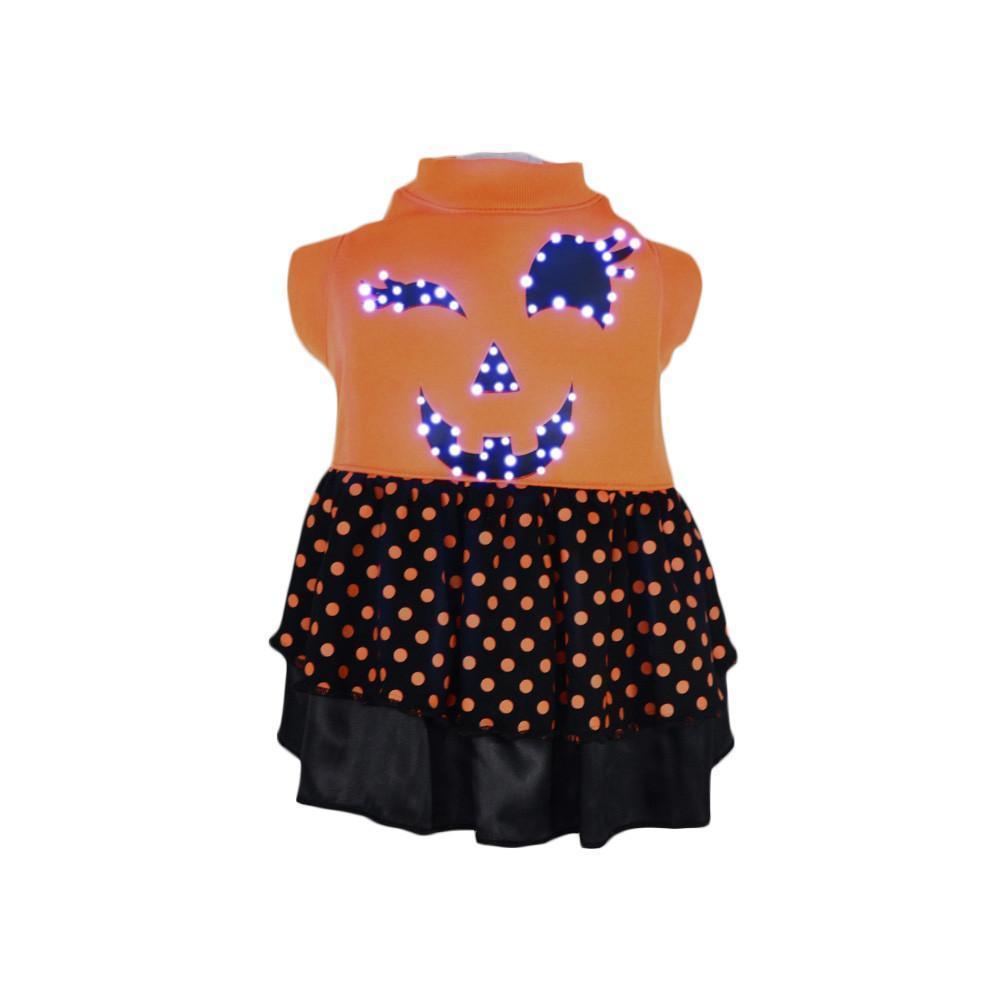 LED Lighting Halloween Dress Hooded Dog Costume Sweater
