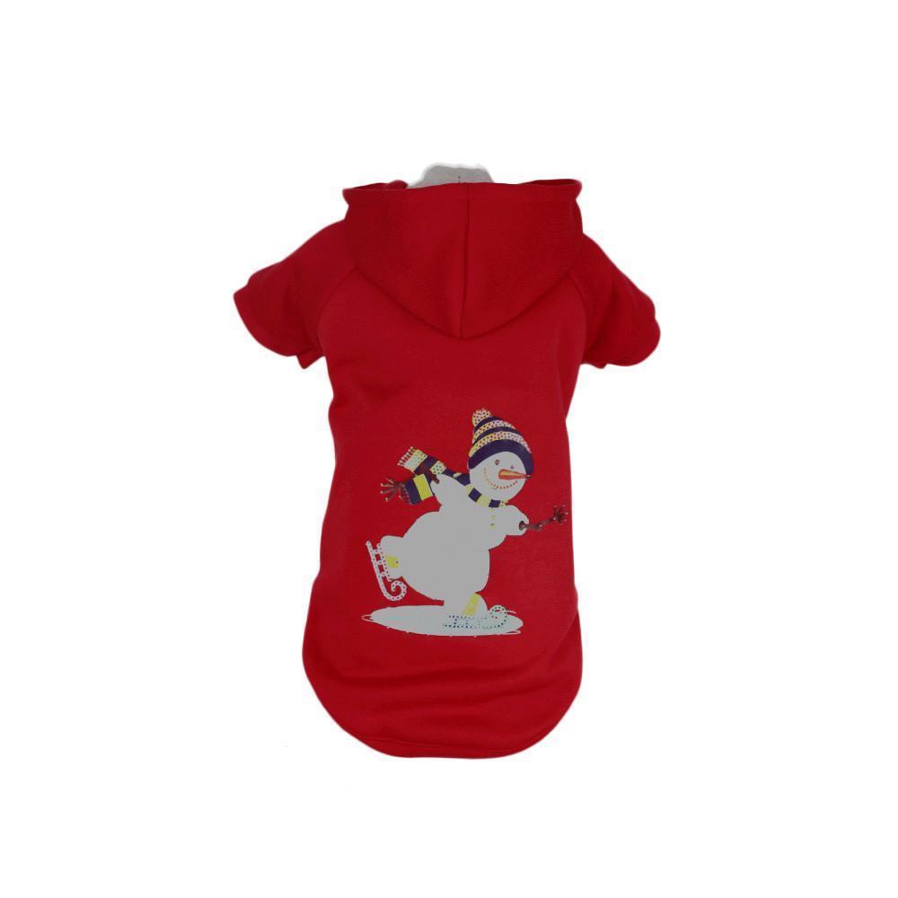 LED Lighting Holiday Snowman Hooded Dog Costume Sweater