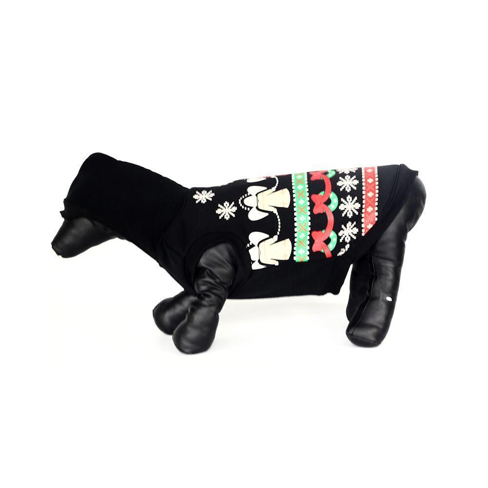 LED Lighting Patterned Holiday Hooded Dog Costume Sweater with Batteries