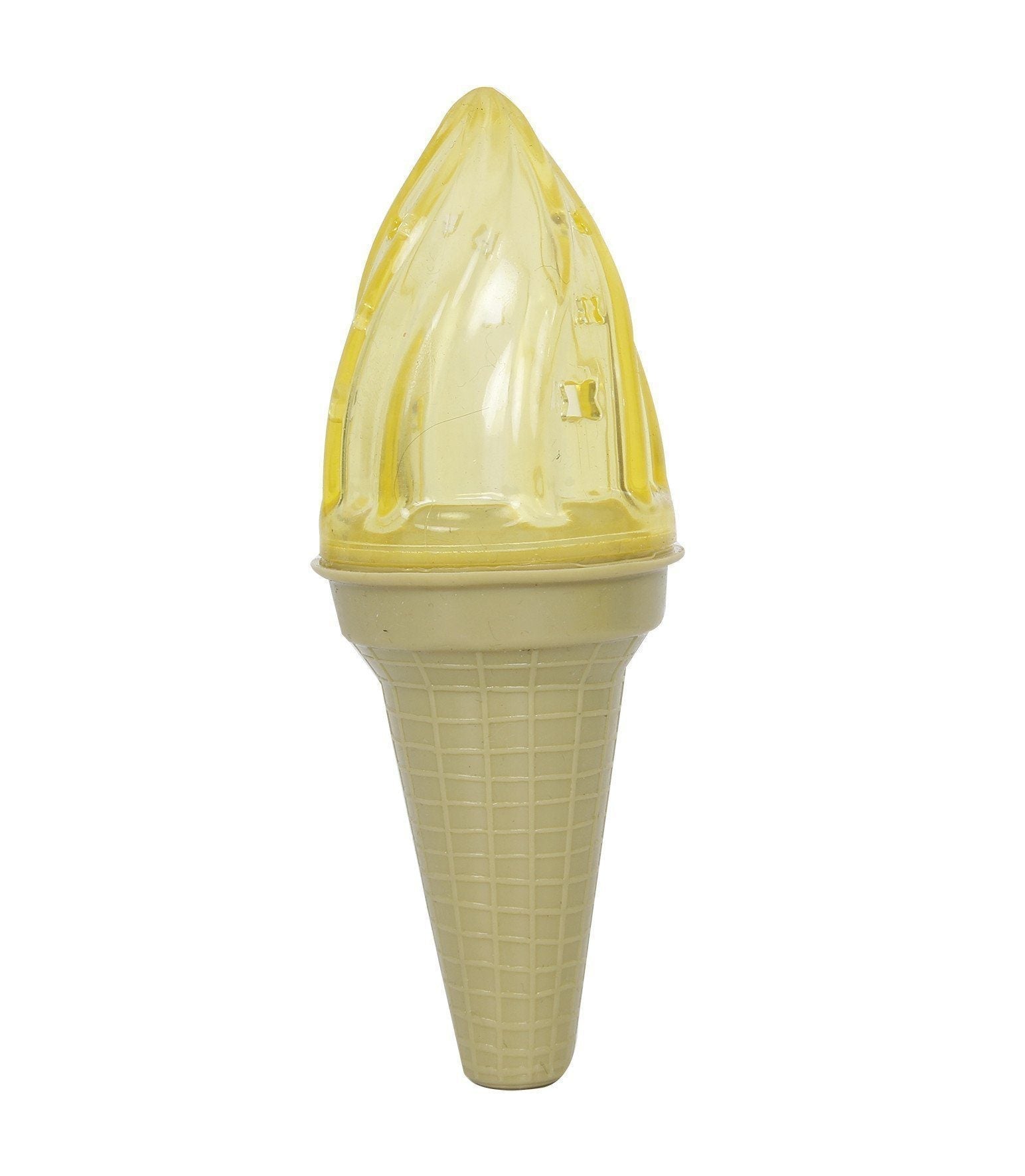 Lick and Gnaw Ice Cream Cone Freezable Chewable Dog Toy with Treat Pocket