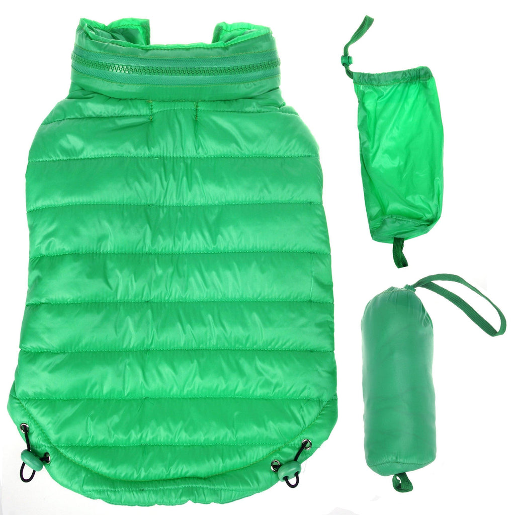 Lightweight Adjustable Collapsible Sporty Avalanche Dog Coat with Pop-Out Zippered Hood
