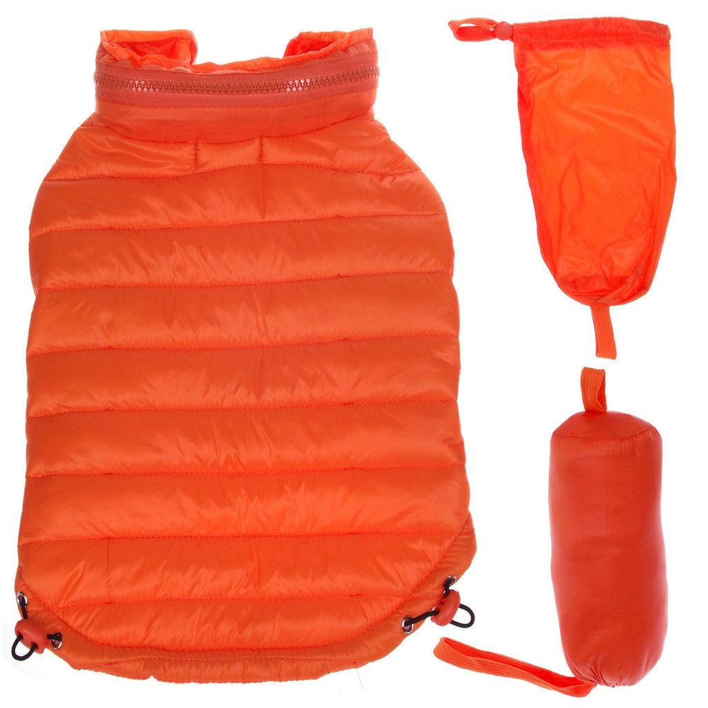 Lightweight Adjustable Collapsible Sporty Avalanche Dog Coat with Pop-Out Zippered Hood