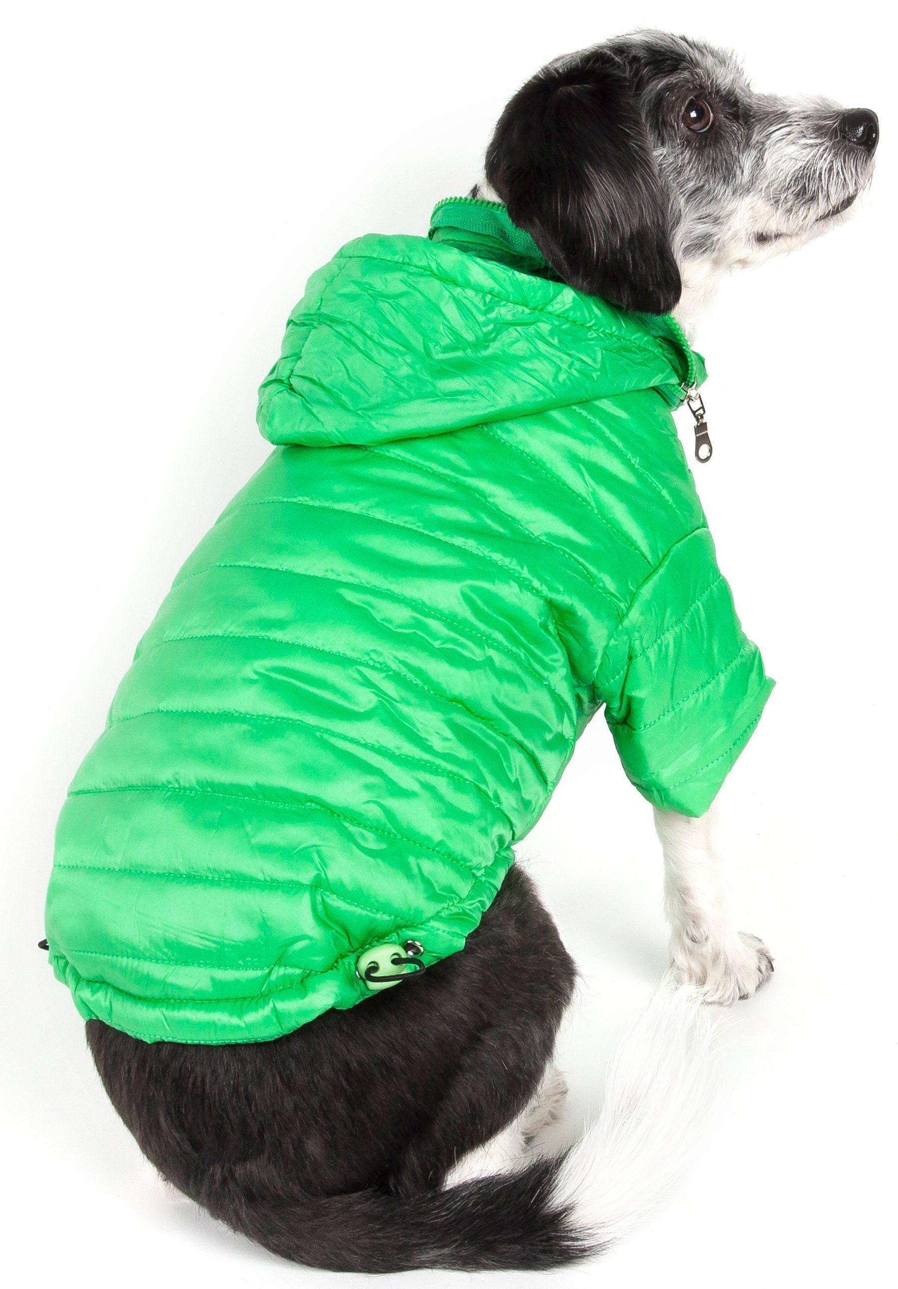 Lightweight Adjustable Collapsible Sporty Avalanche Dog Coat with Pop-Out Zippered Hood
