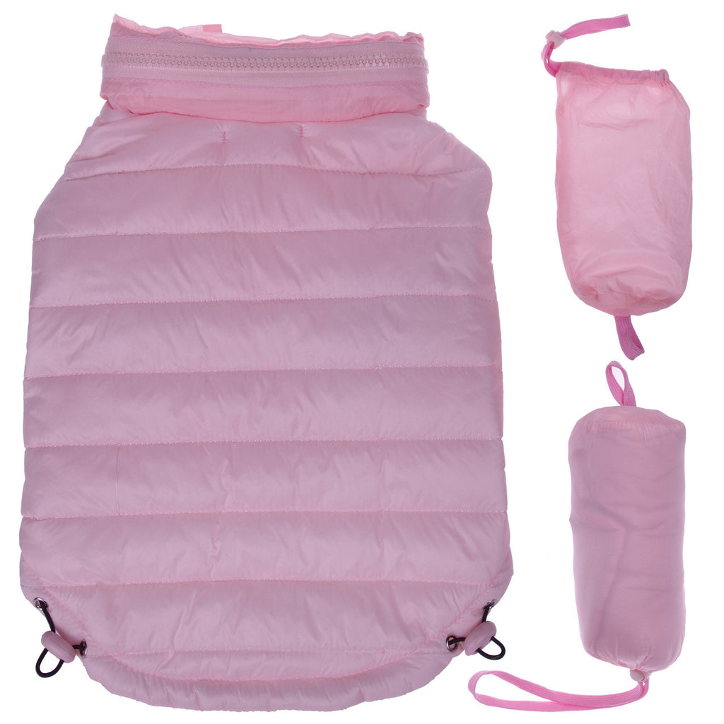 Lightweight Adjustable Collapsible Sporty Avalanche Dog Coat with Pop-Out Zippered Hood