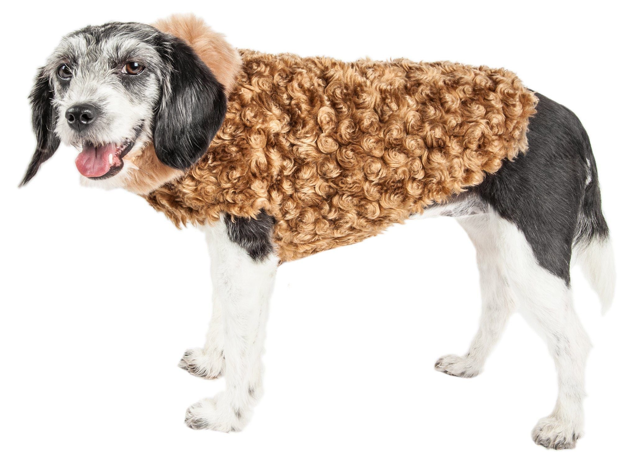 Luxe Furpaw Shaggy Elegant Fashion Designer Fur Dog Coat