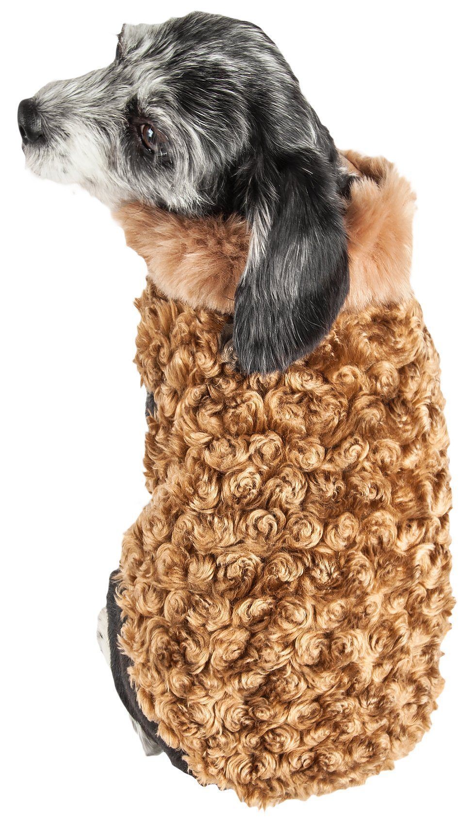 Luxe Furpaw Shaggy Elegant Fashion Designer Fur Dog Coat