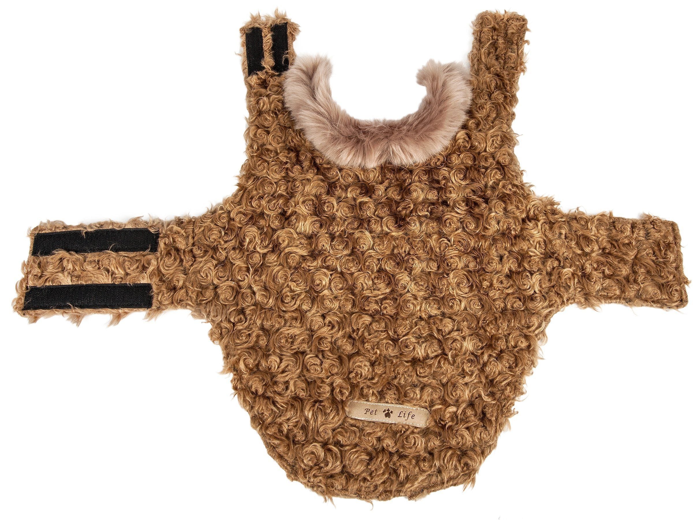 Luxe Furpaw Shaggy Elegant Fashion Designer Fur Dog Coat