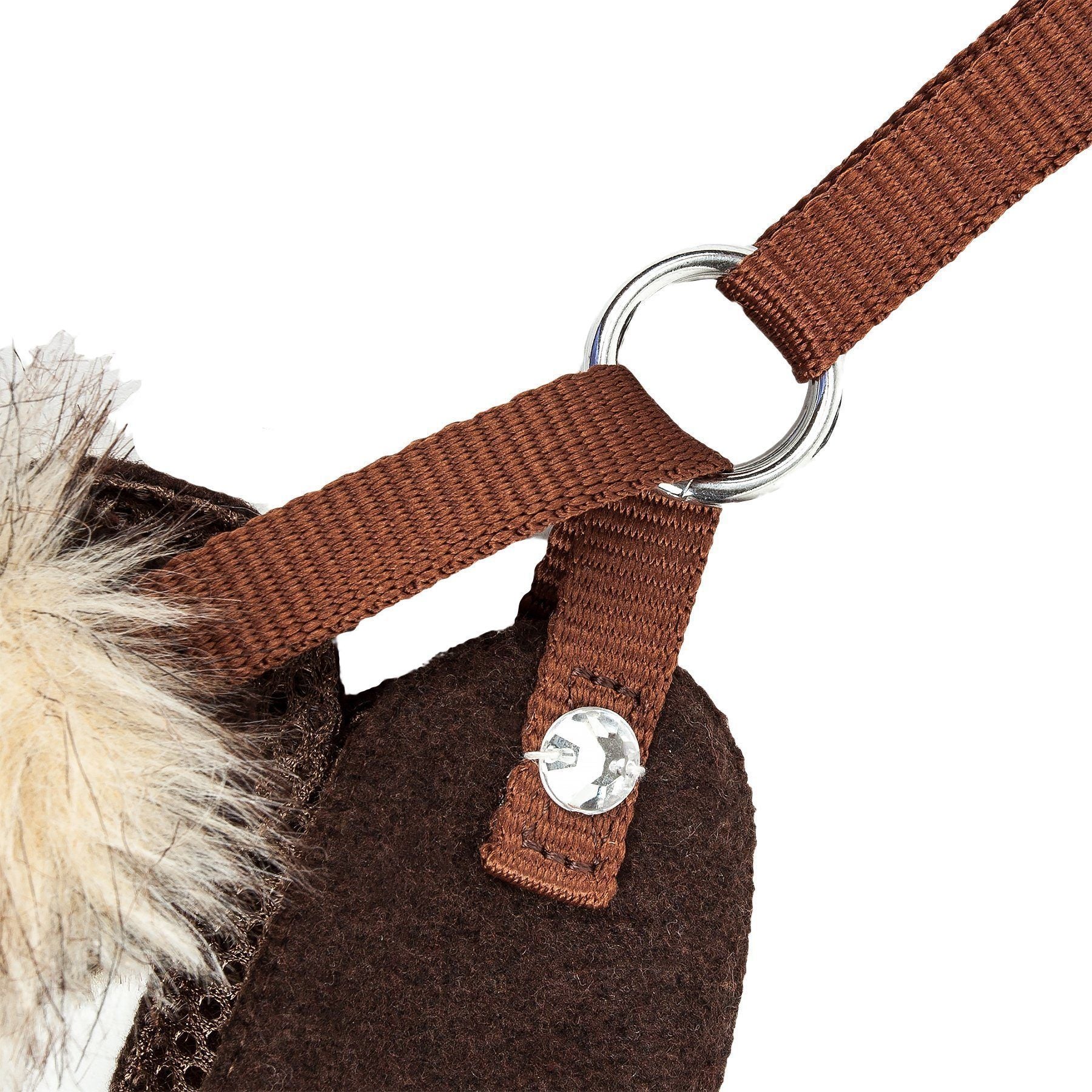 Luxe Furracious 2-in-1 Adjustable Dog Harness and Leash with Detachable Fur Collar