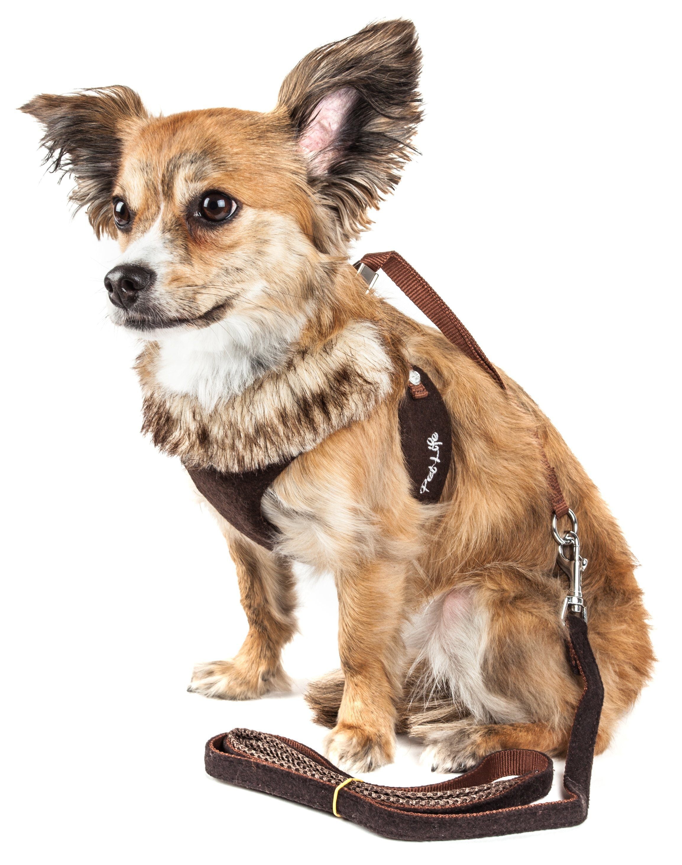 Luxe Furracious 2-in-1 Adjustable Dog Harness and Leash with Detachable Fur Collar