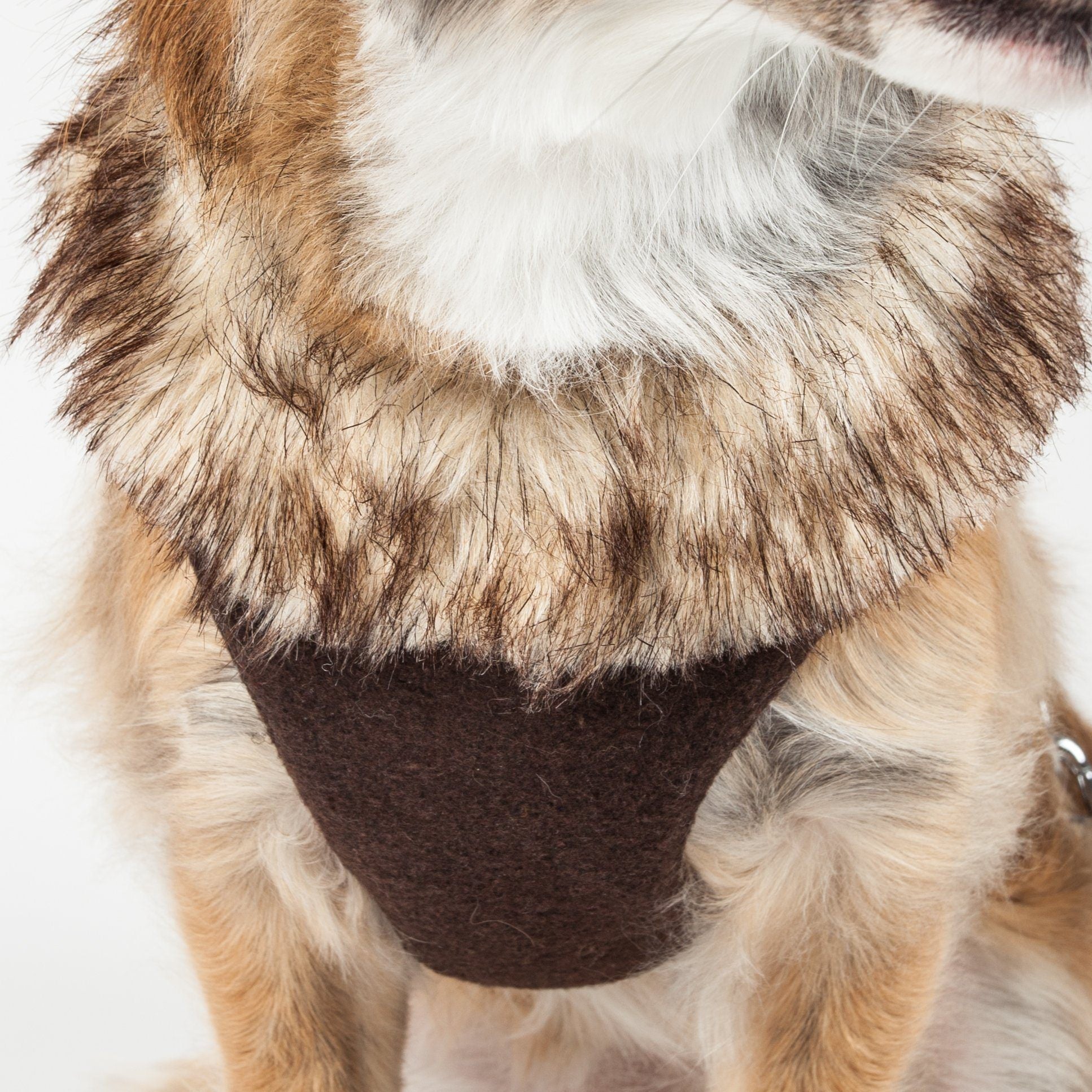 Luxe Furracious 2-in-1 Adjustable Dog Harness and Leash with Detachable Fur Collar
