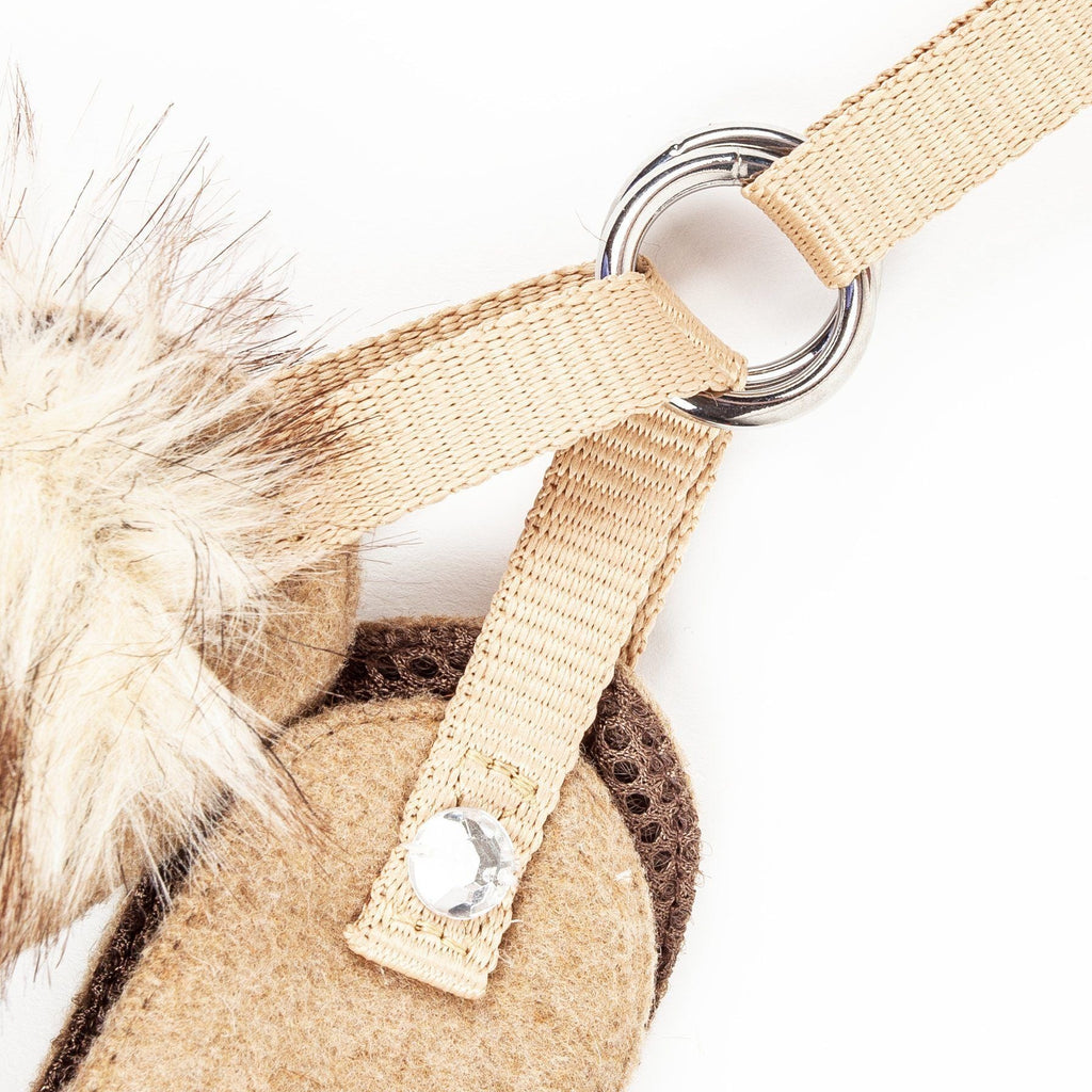 Luxe Furracious 2-in-1 Adjustable Dog Harness and Leash with Detachable Fur Collar