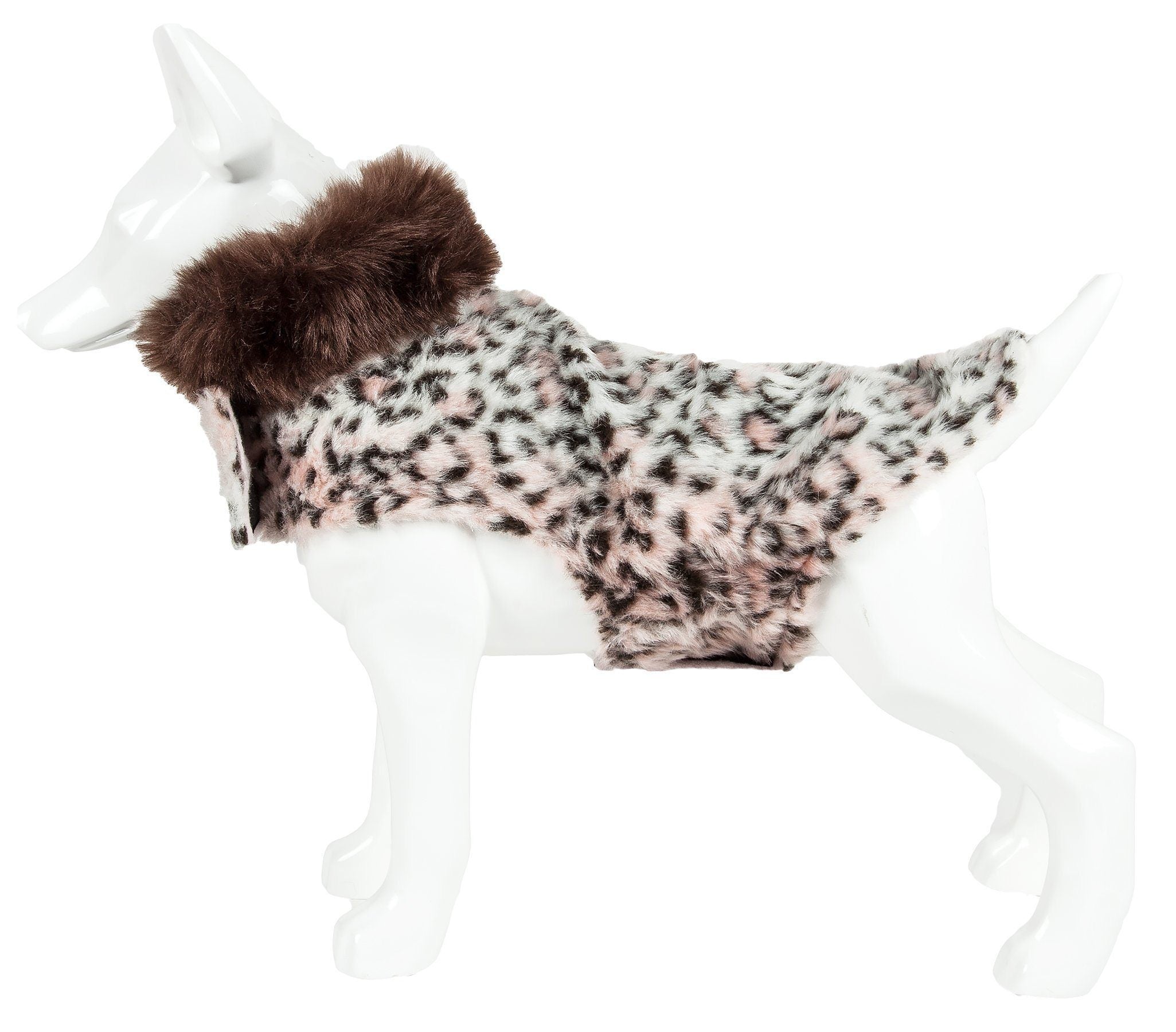 Luxe Furracious Cheetah Patterned Mink Designer Fur Dog Coat