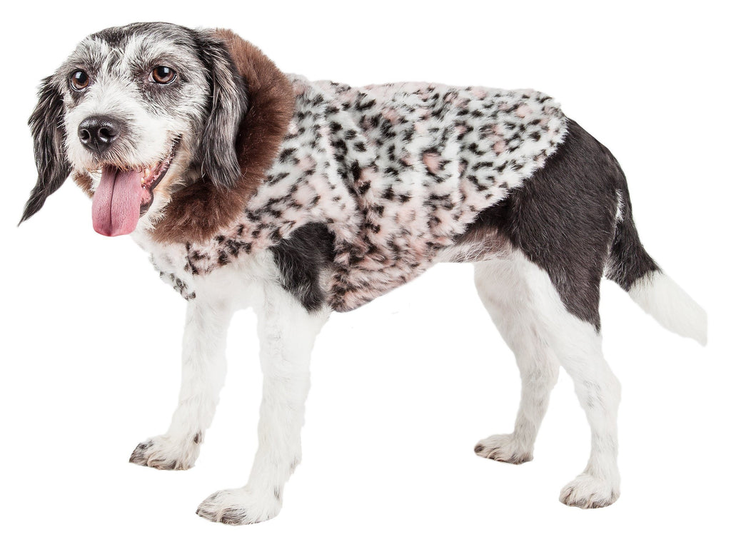 Luxe Furracious Cheetah Patterned Mink Designer Fur Dog Coat
