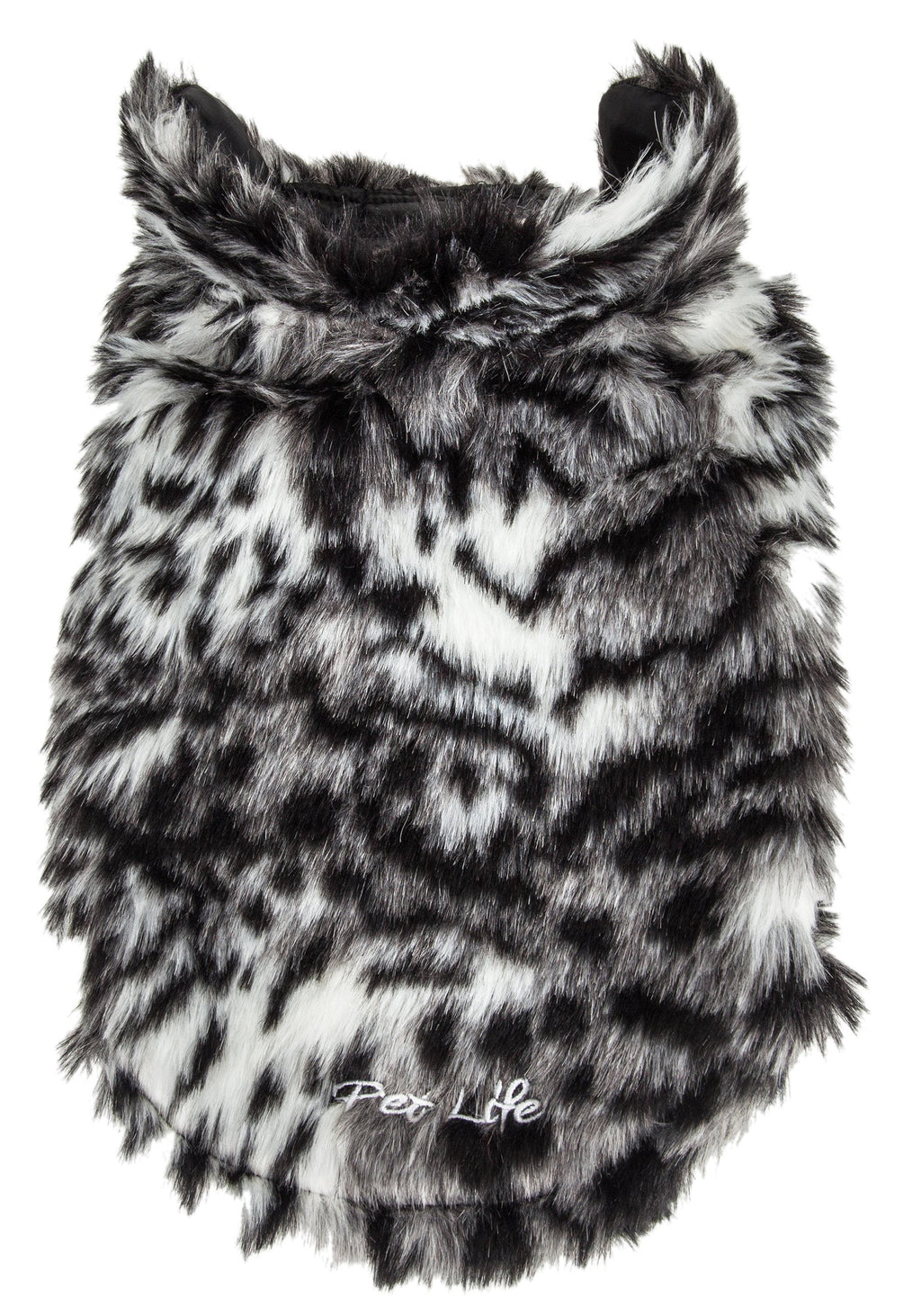Luxe Paw Dropping Gray-Scale Tiger Pattern Mink Fur Dog Coat
