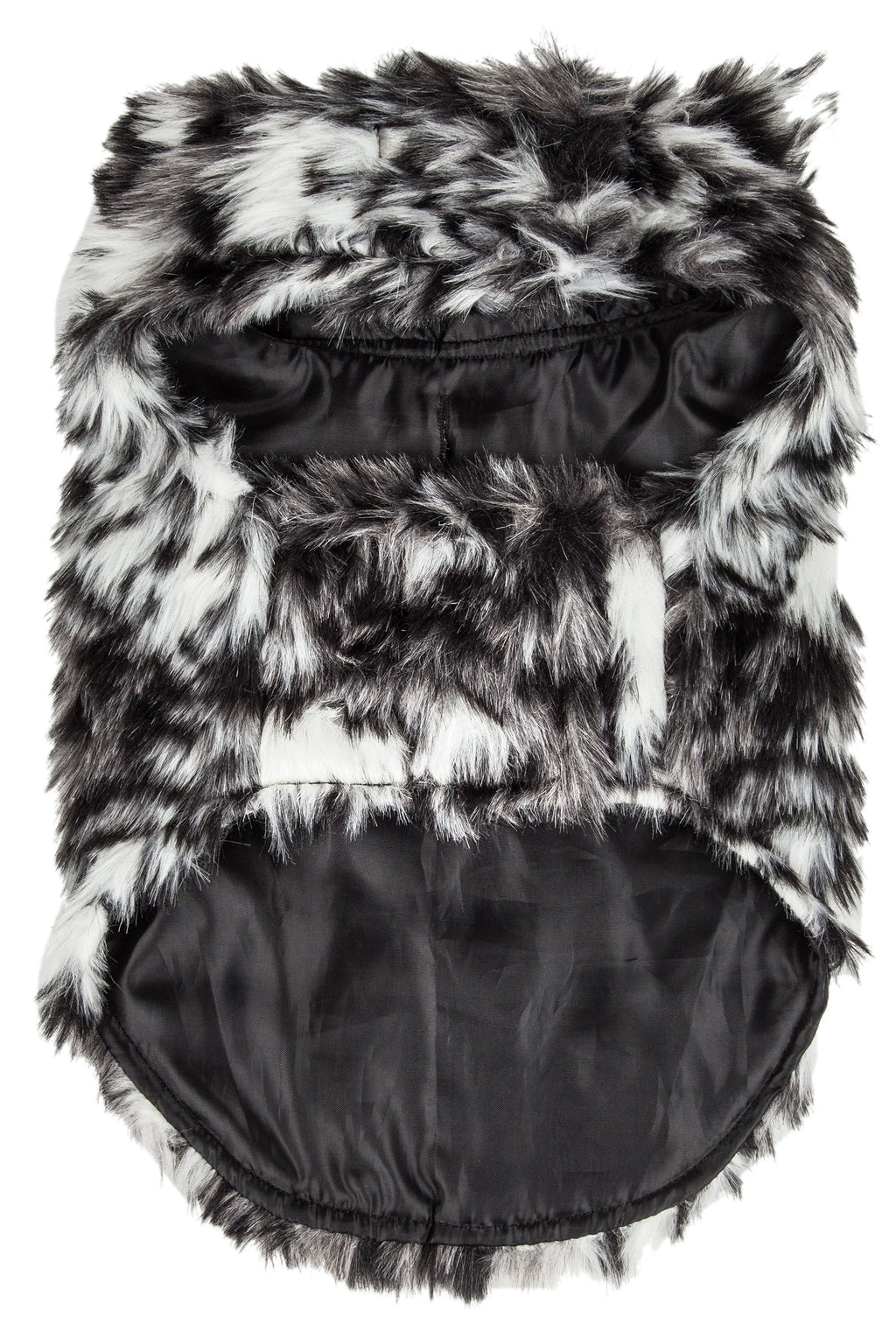 Luxe Paw Dropping Gray-Scale Tiger Pattern Mink Fur Dog Coat