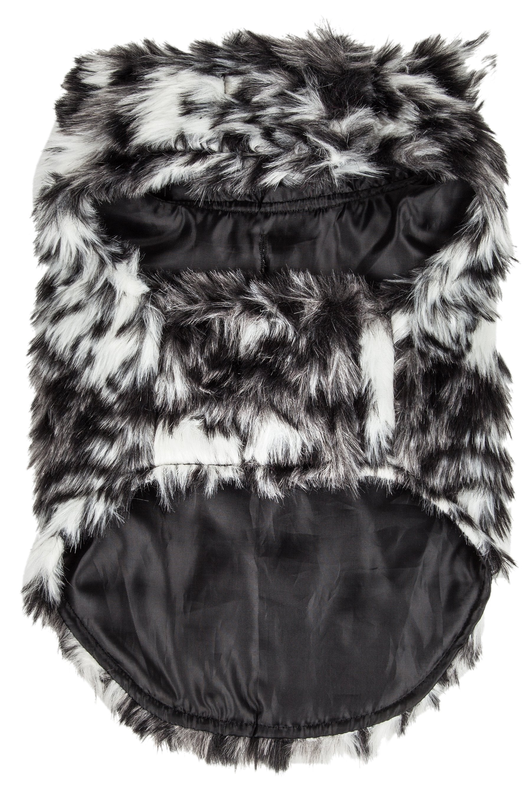 Luxe Paw Dropping Gray-Scale Tiger Pattern Mink Fur Dog Coat