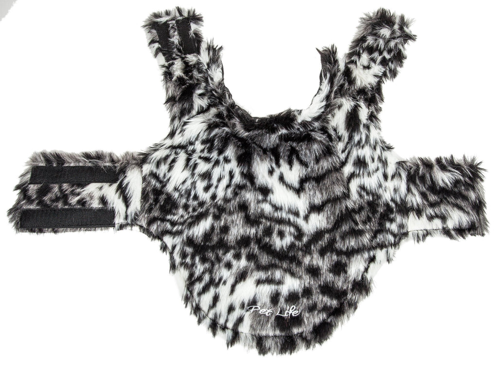 Luxe Paw Dropping Gray-Scale Tiger Pattern Mink Fur Dog Coat