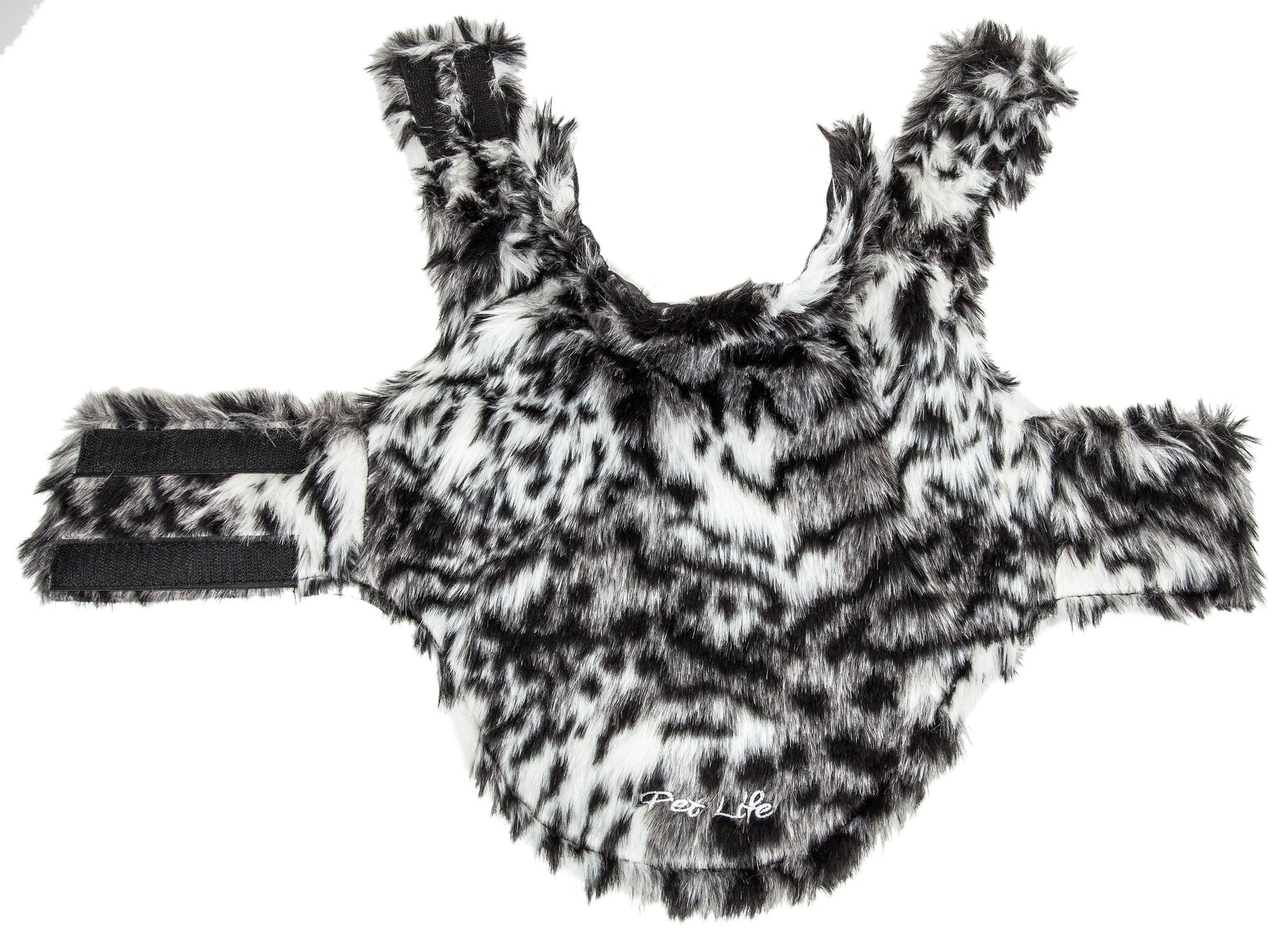Luxe Paw Dropping Gray-Scale Tiger Pattern Mink Fur Dog Coat
