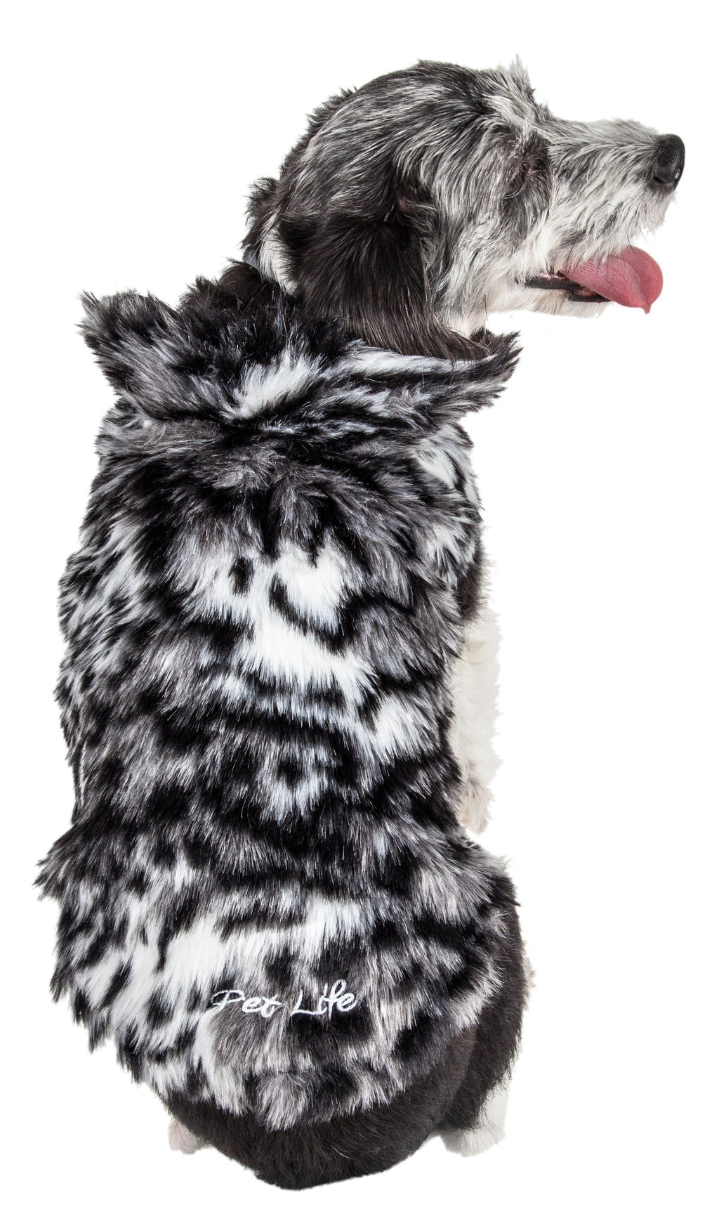 Luxe Paw Dropping Gray-Scale Tiger Pattern Mink Fur Dog Coat
