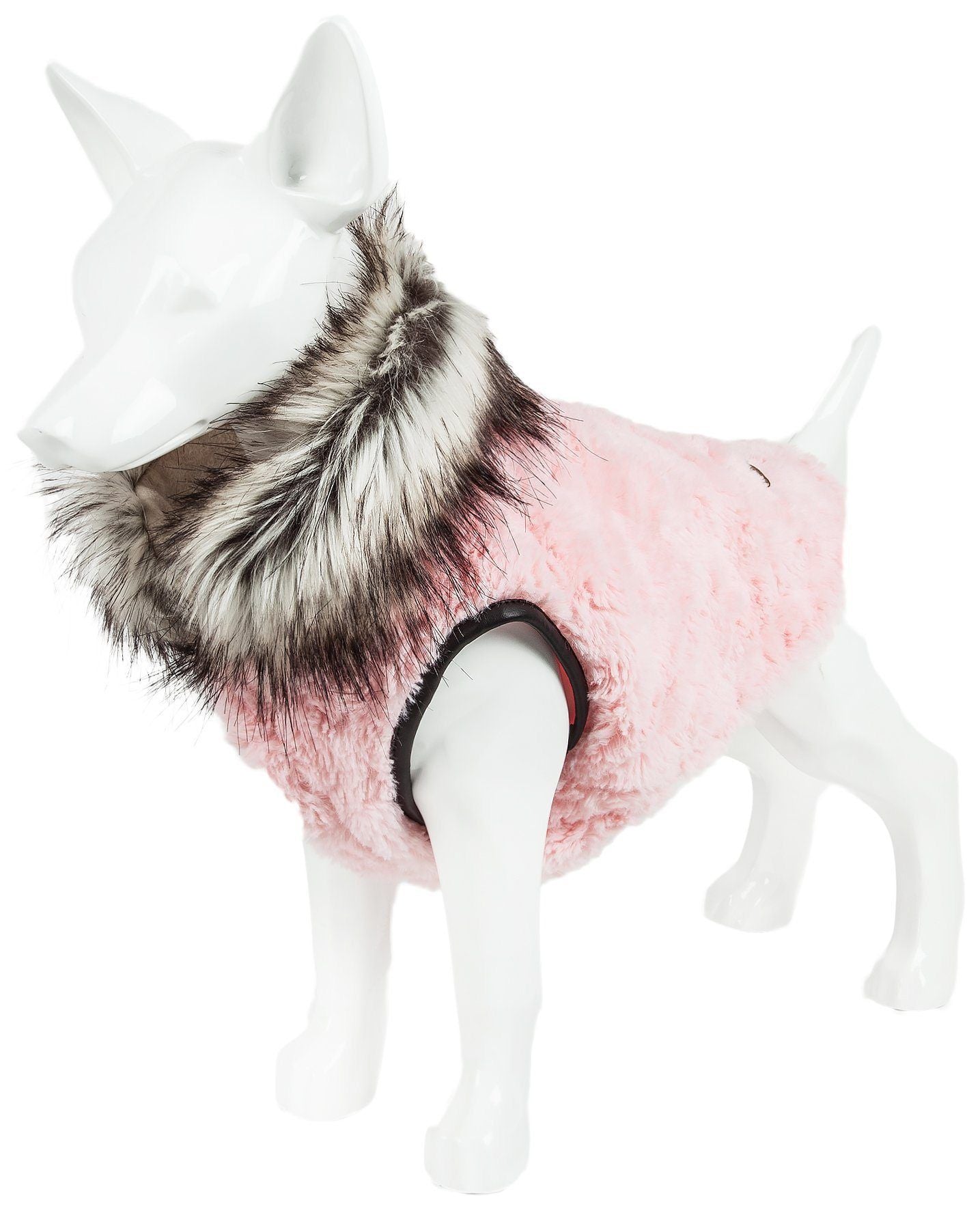 Luxe Pinkachew Charming Mink Fur Dog Coat