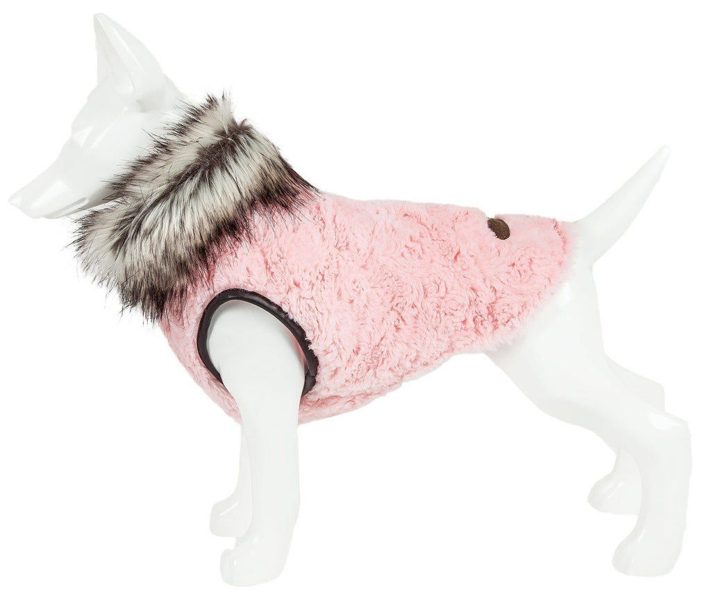 Luxe Pinkachew Charming Mink Fur Dog Coat
