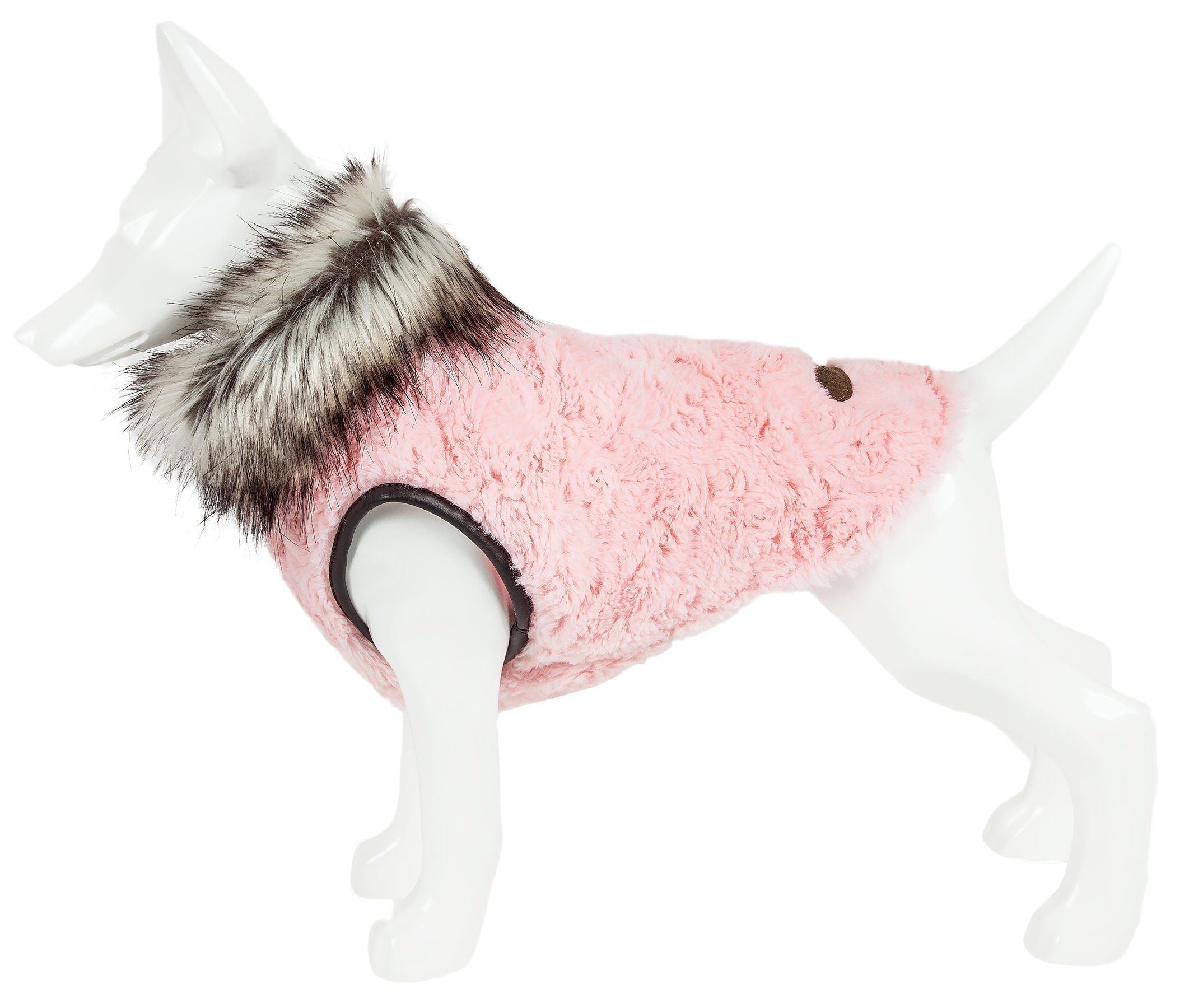 Luxe Pinkachew Charming Mink Fur Dog Coat