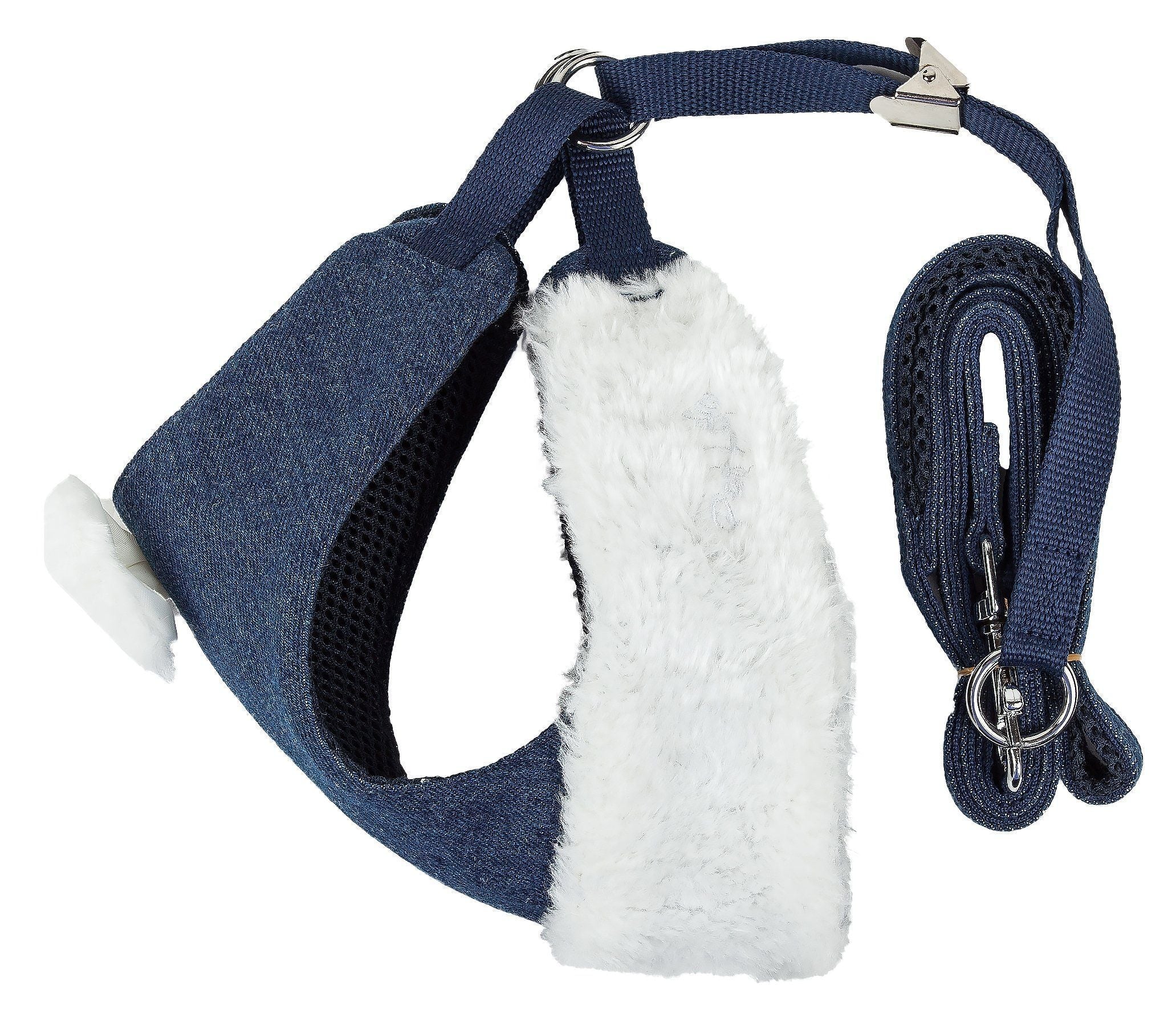 Luxe Pom Draper 2-in-1 Adjustable Fashion Dog Harness and Leash